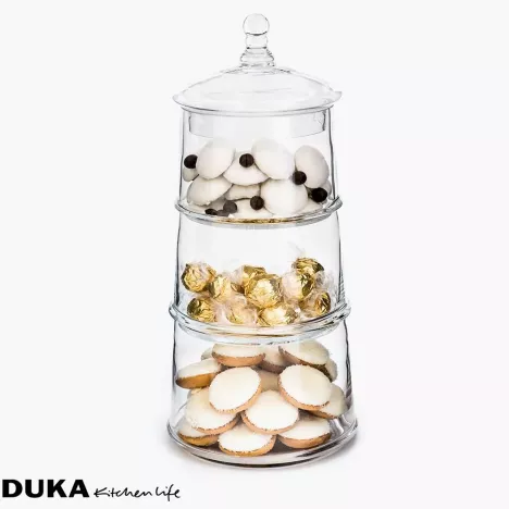 MARKA DUKA Słoik na ciastka DUKA CANDY 3-poziomowy 40 cm transparentny szkło