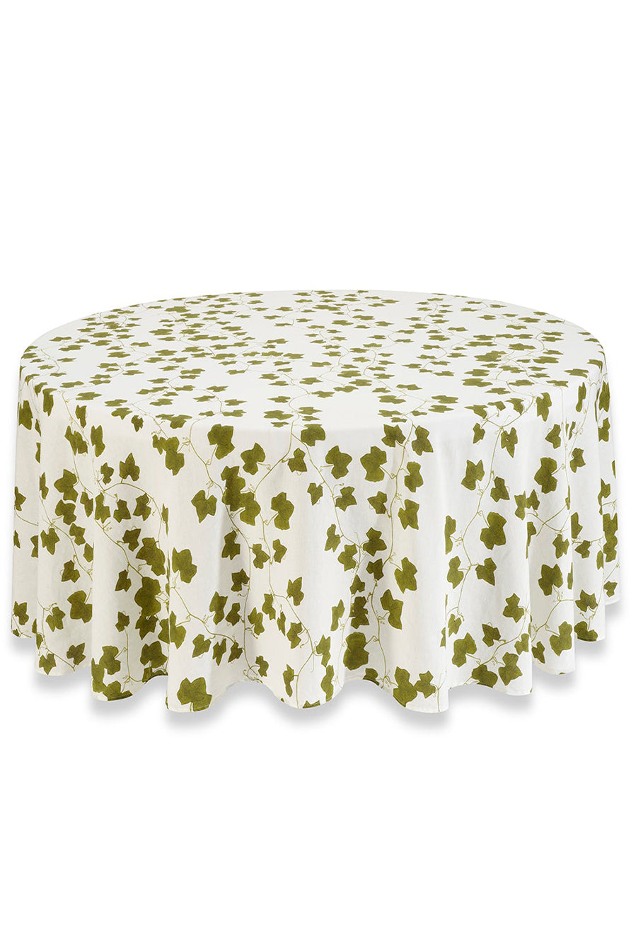 Premium Round Linen Tablecloth – 102 Inch Circular Fabric Table Cover for Dining & Events