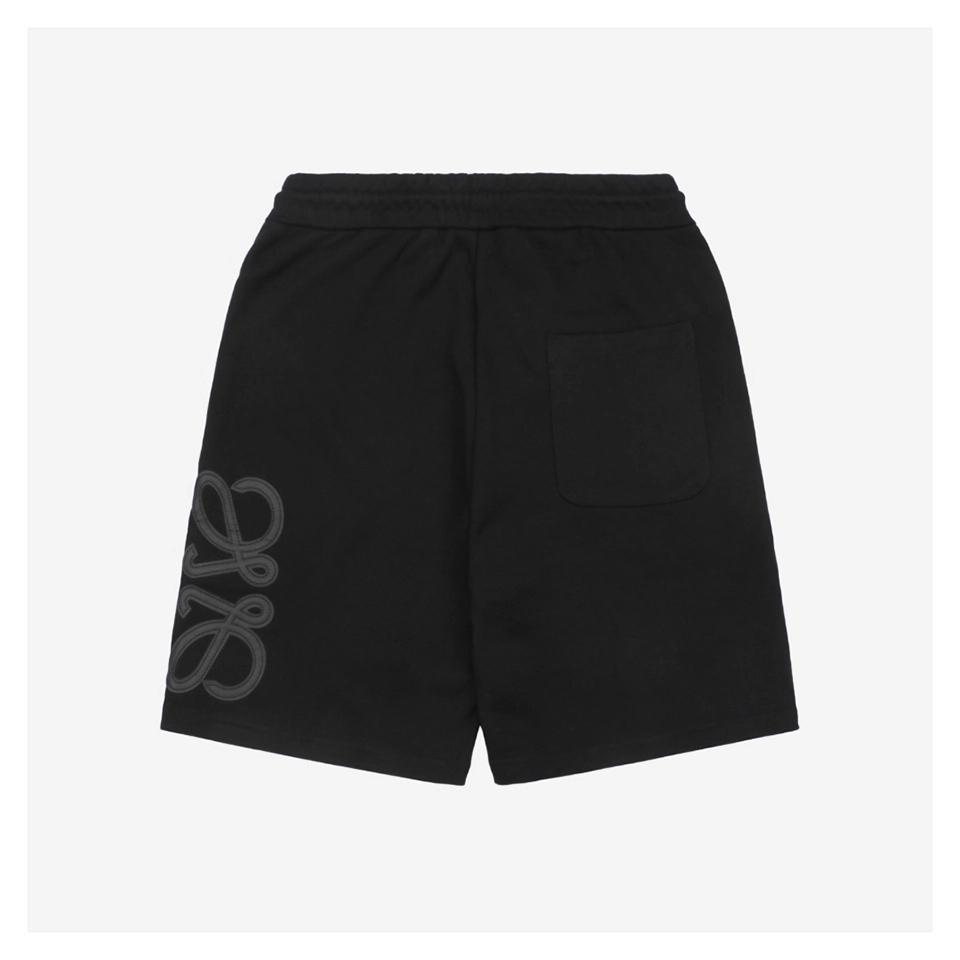 L Side Floral Patch Embroidered Shorts