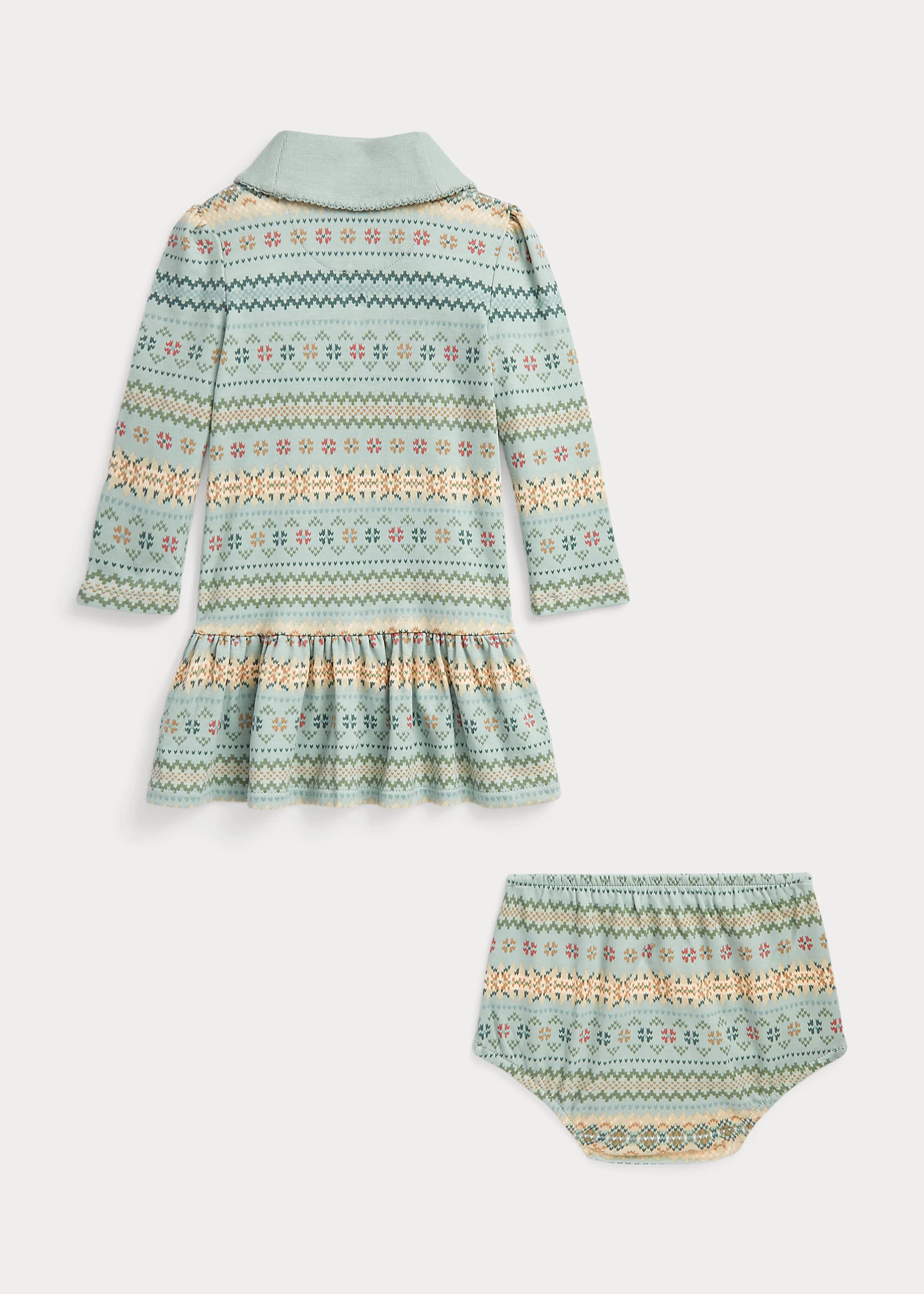 Fair Isle Shawl Cotton Dress & Bloomer