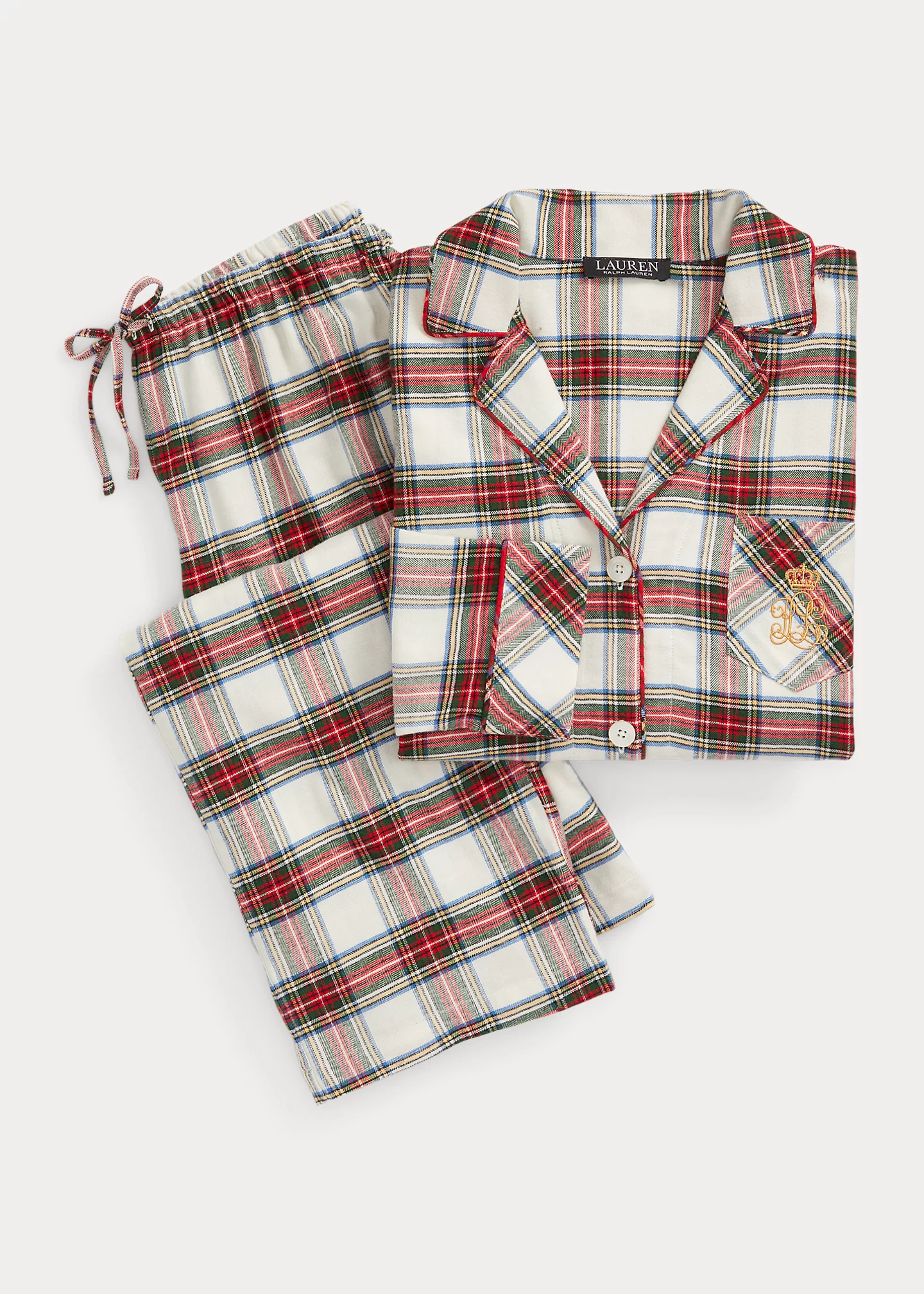 Plaid Brushed Twill Sleep Set
