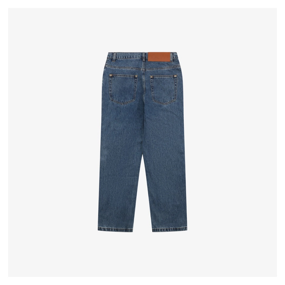 L Anagram Knee Panel Denim Trousers