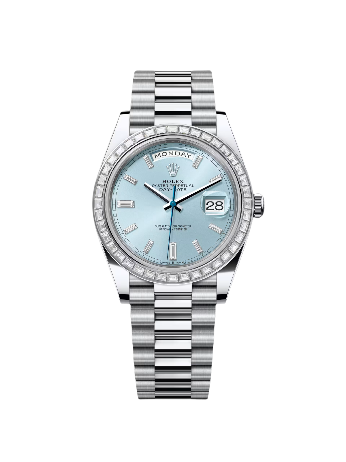 [2026 Mirror Grade]RLX Day-Date 40mm 228396TBR-0002 Ice Blue Diamonds Dial