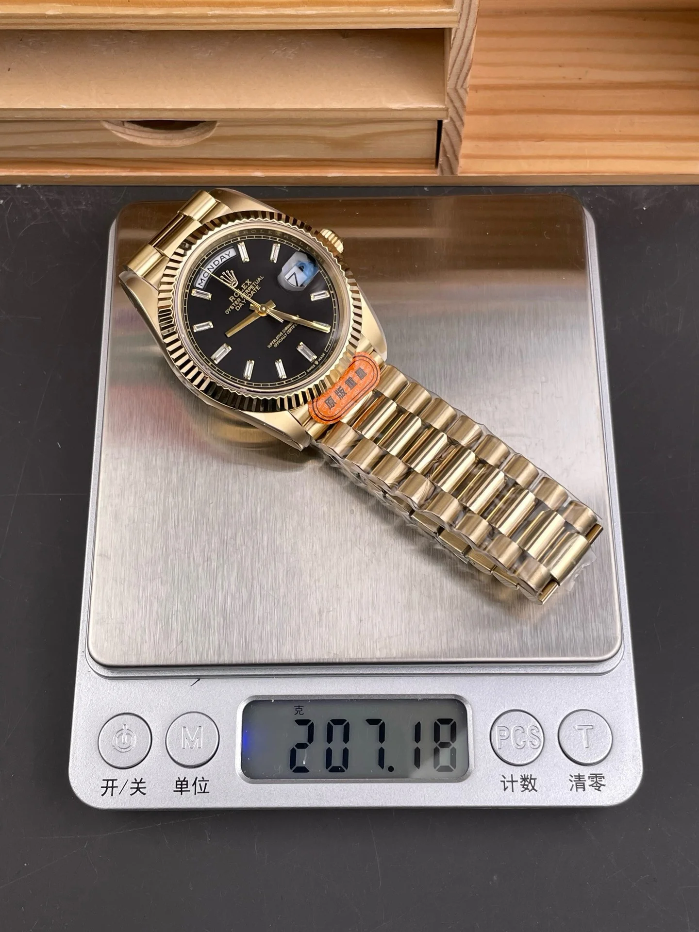 Black Ice Cube Day-Date