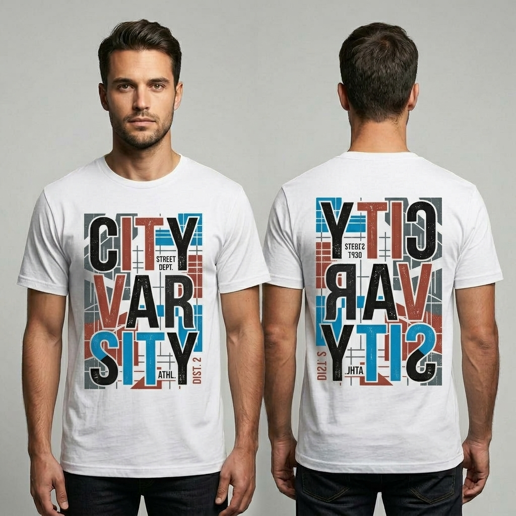 City Varsity Tee, Vintage Athletic Graphic T-Shirt, Unisex Streetwear Shirt CityTee2