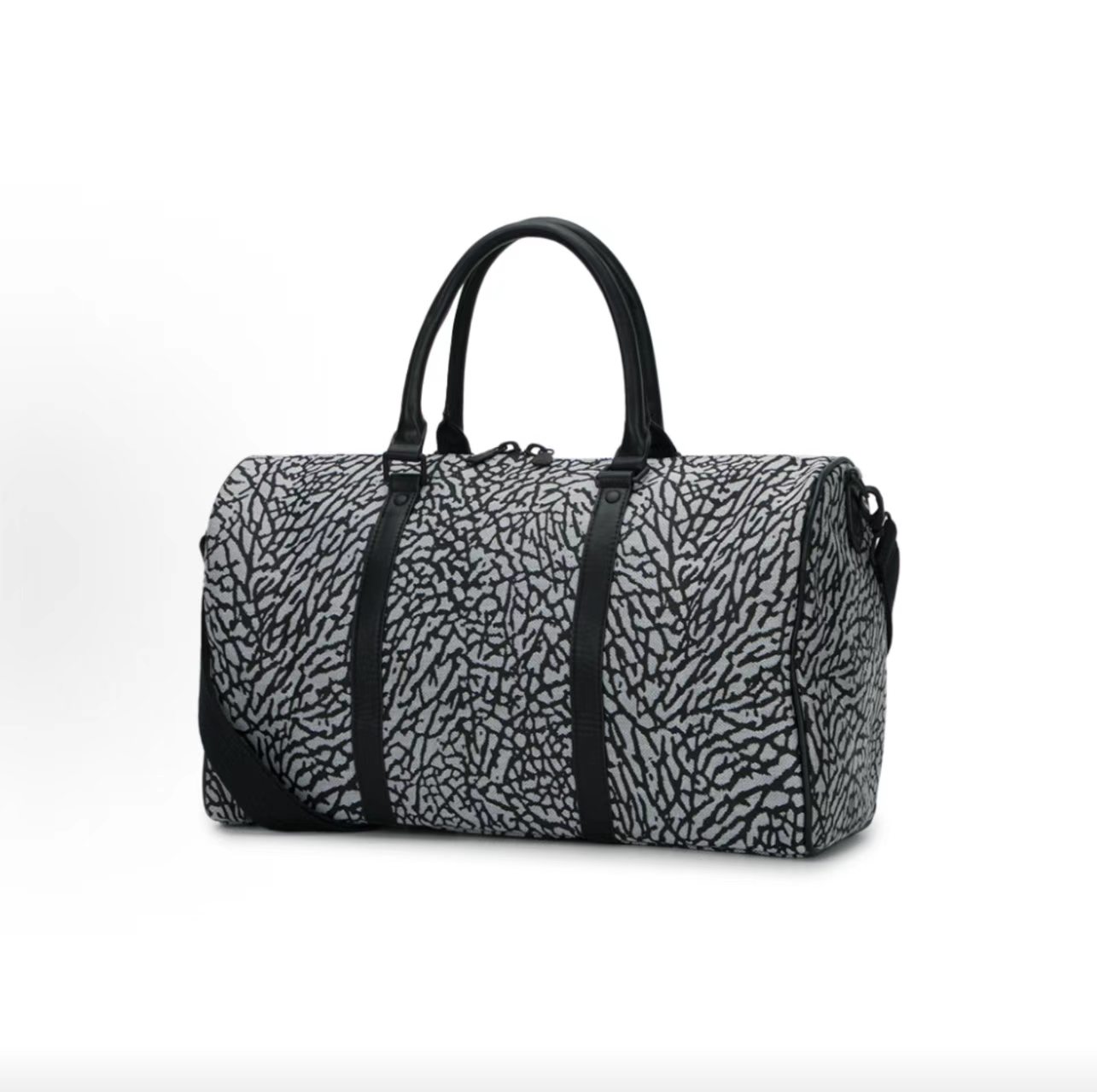 Jordan Elephant Print Cement Large Duffle Crossbody Bag