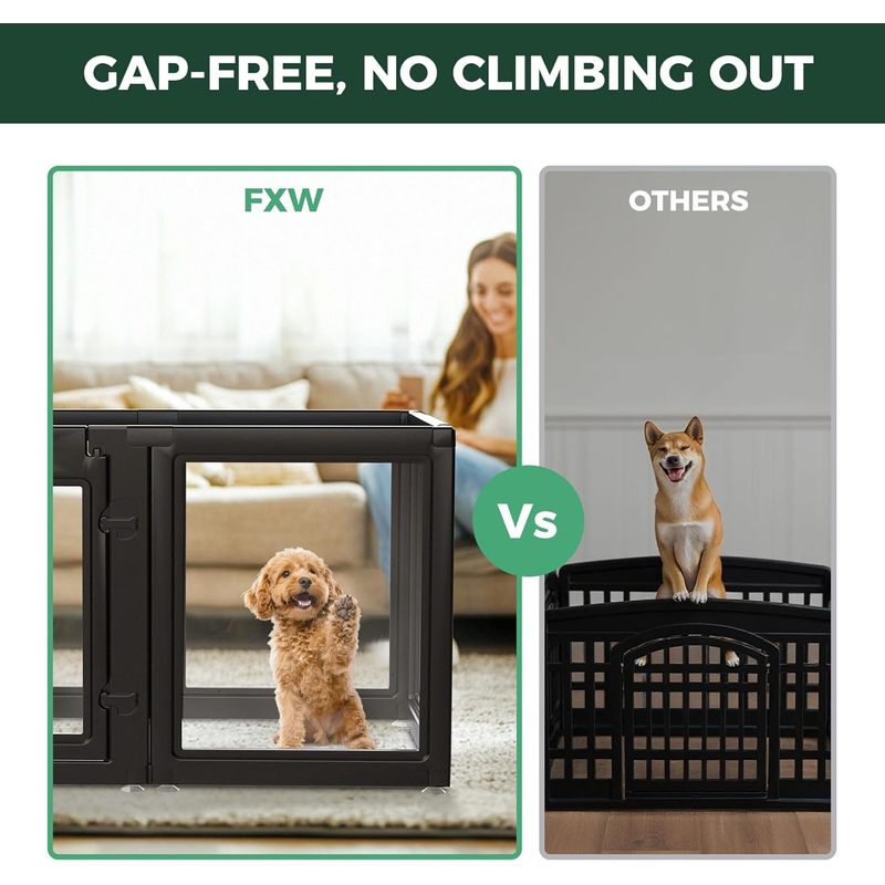 Clear Acrylic Indoor Dog Playpen, 24