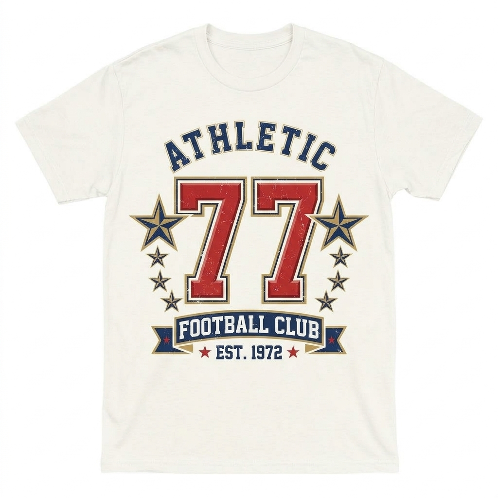 Unisex Loose Fit T-Shirt 100% Cotton Soft Comfortable Summer Casual Printed Top Soccer