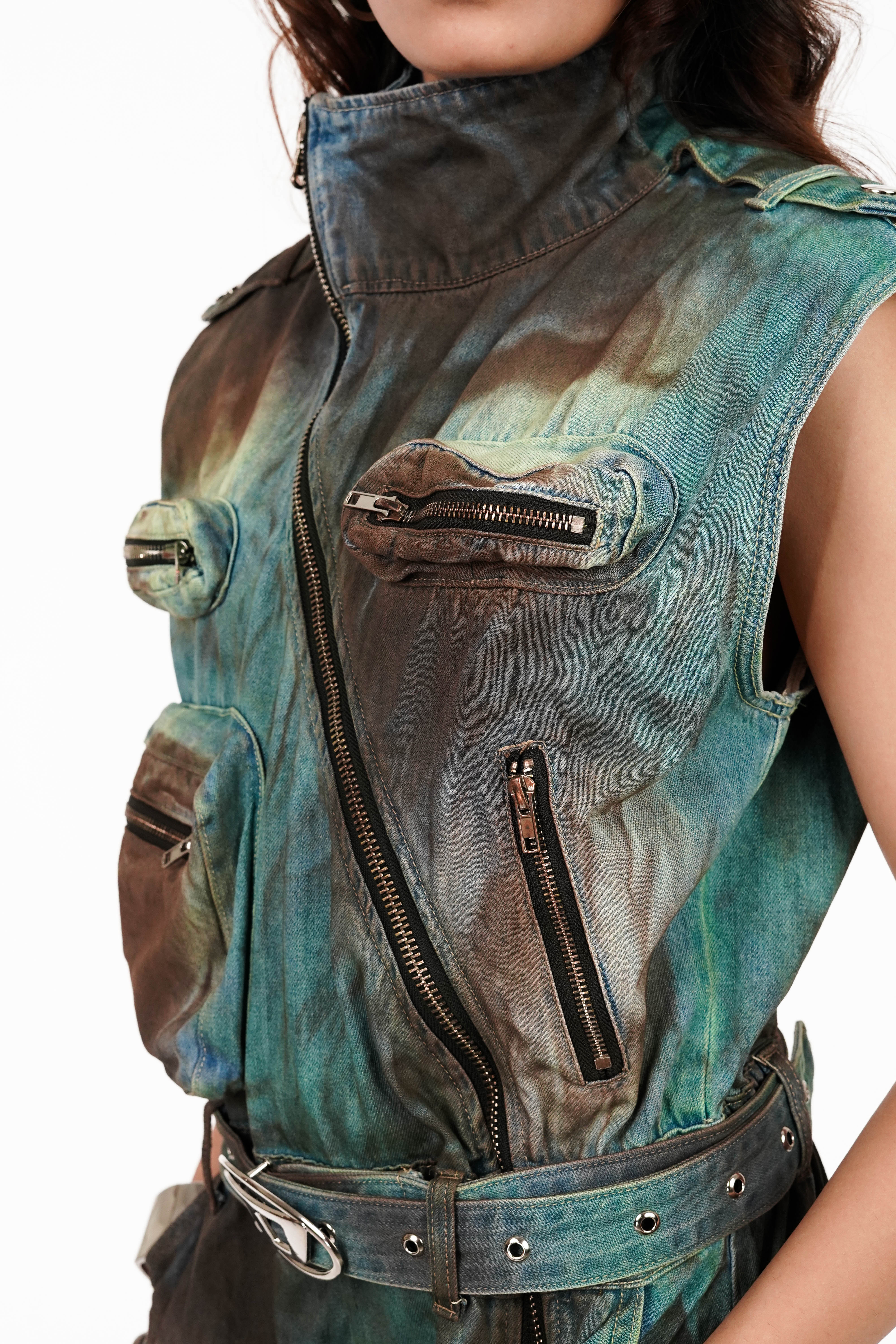 Dirtwashed Denim Romper