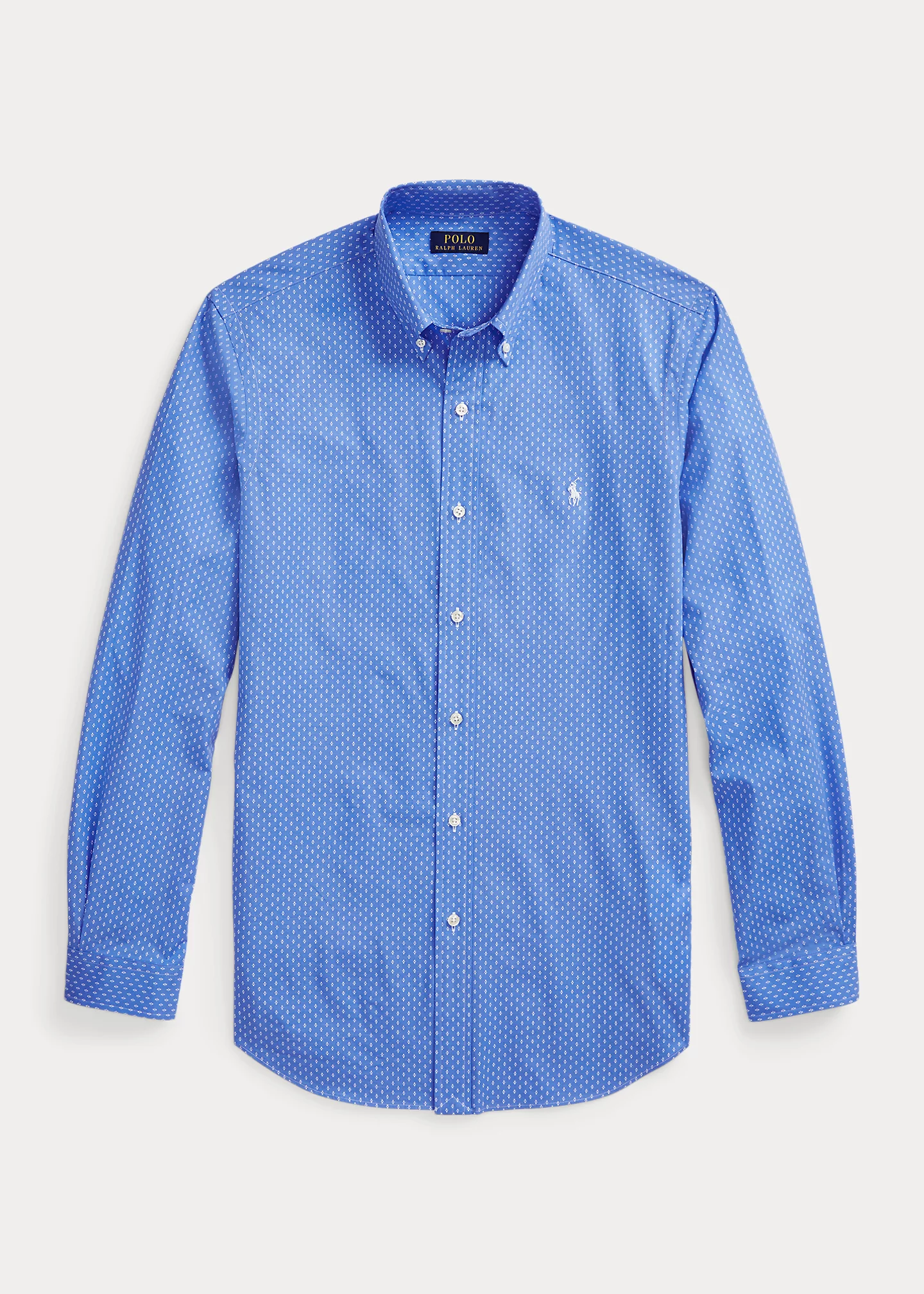 Classic Fit Print Stretch Poplin Shirt