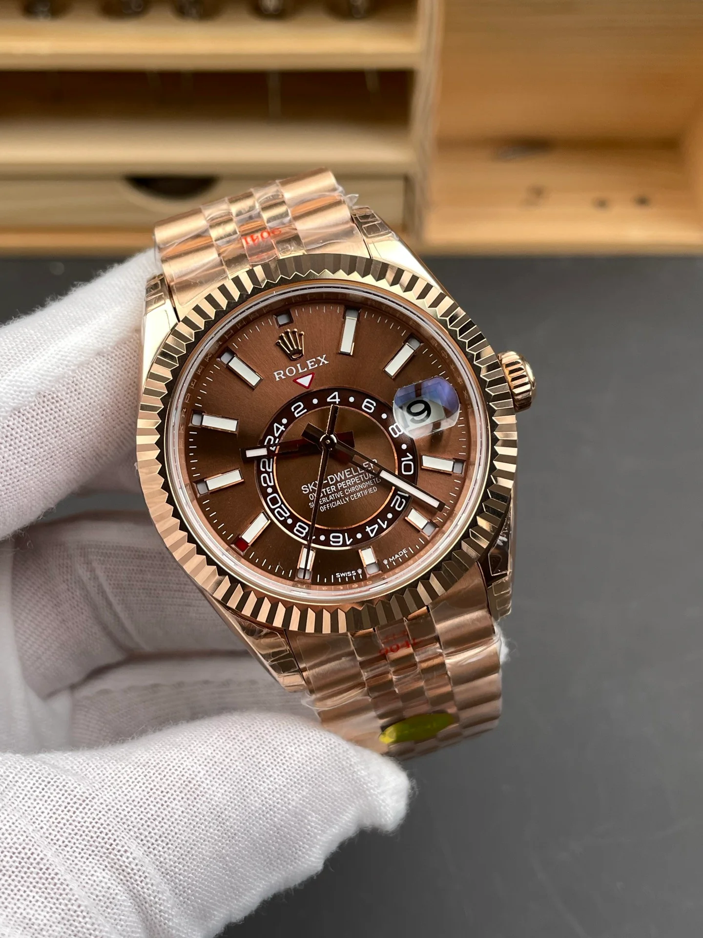Rose Gold Sky-Dweller Brown Dial