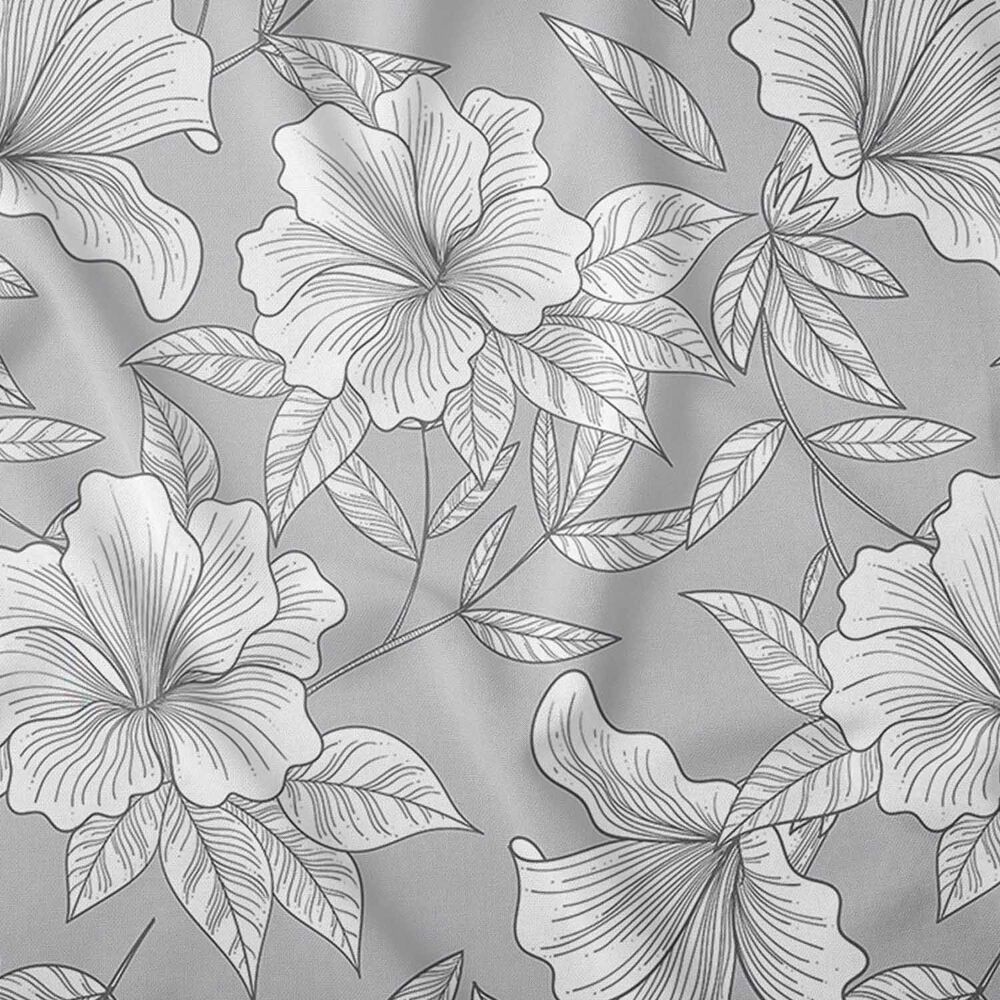HOME SATIN Pościel satynowa 140 x 200 cm Home Satin, szara w kwiaty