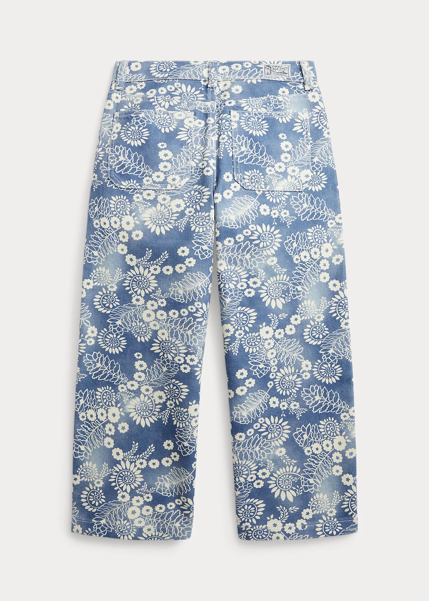 Paisley Cropped Wide-Leg Jean