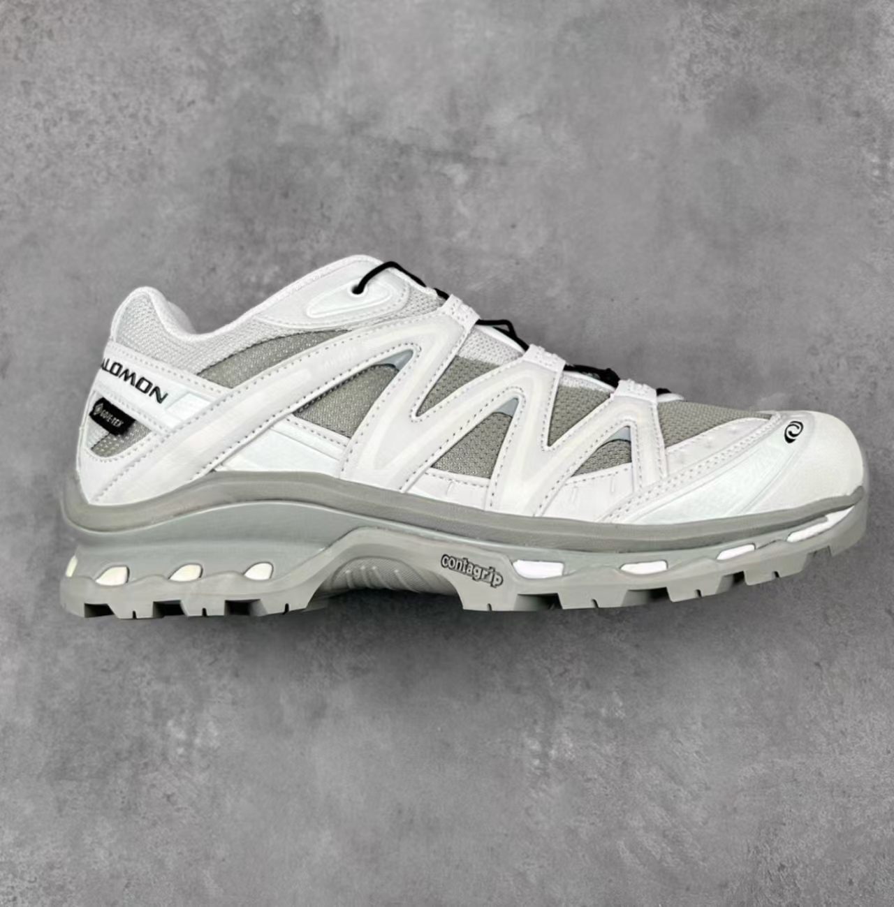 Salomon XA Pro 3D White Light Grey Mesh Hiking Shoes