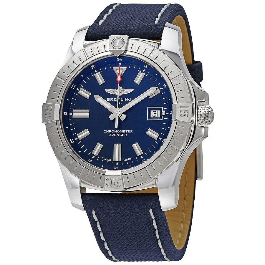 [2026 Mirror Grade]Breitling Avenger Automatic 43 Blue Dial Blue Nylon Strap Men's Watch - A17318101C1X1