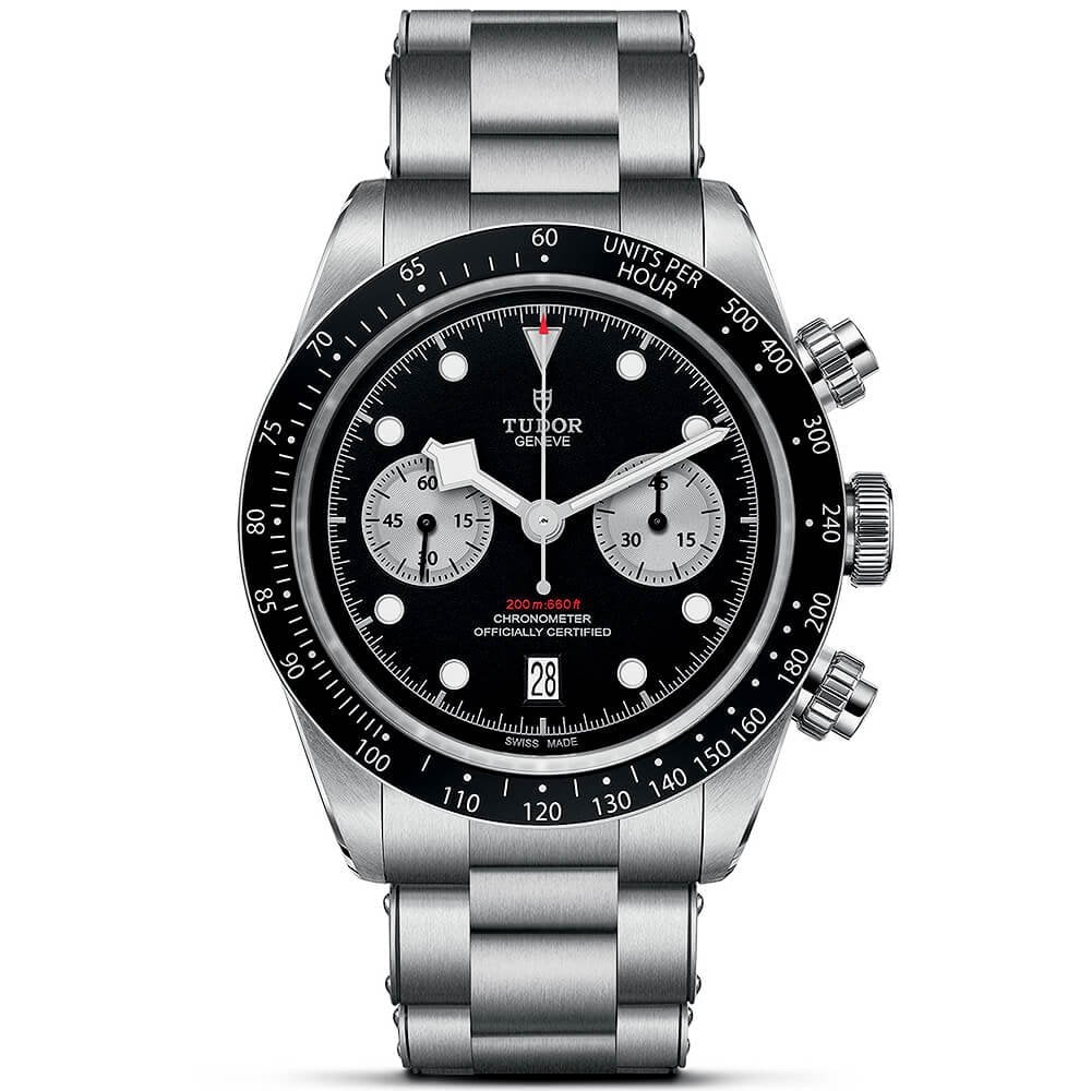 [2026 Mirror Grade]Black Bay Chrono 41mm Black/Silver Dial Men's Automatic Bracelet Watch