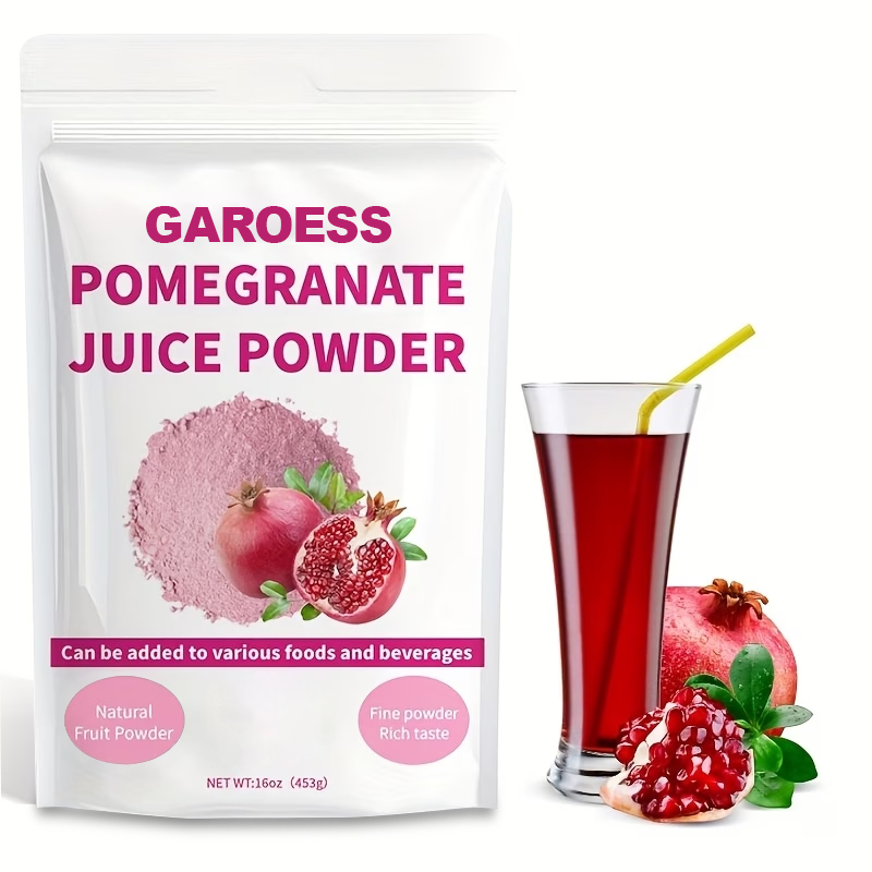 Pomegranate Juice Powder, 16oz | Natural Fruit Powder | Freeze Dried And Cold Pressed |No Additives | Delicious Baking, Smoothies, And Beverages | Natural Sweet Pomegranate Juice Powder
