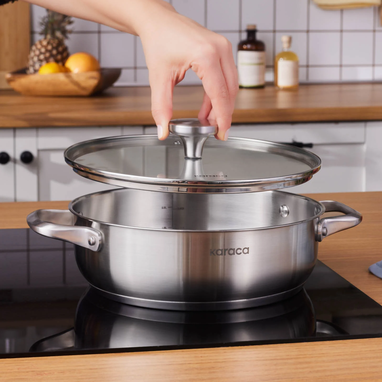 Karaca Elite, Casserole en Acier, 24cm, 3L