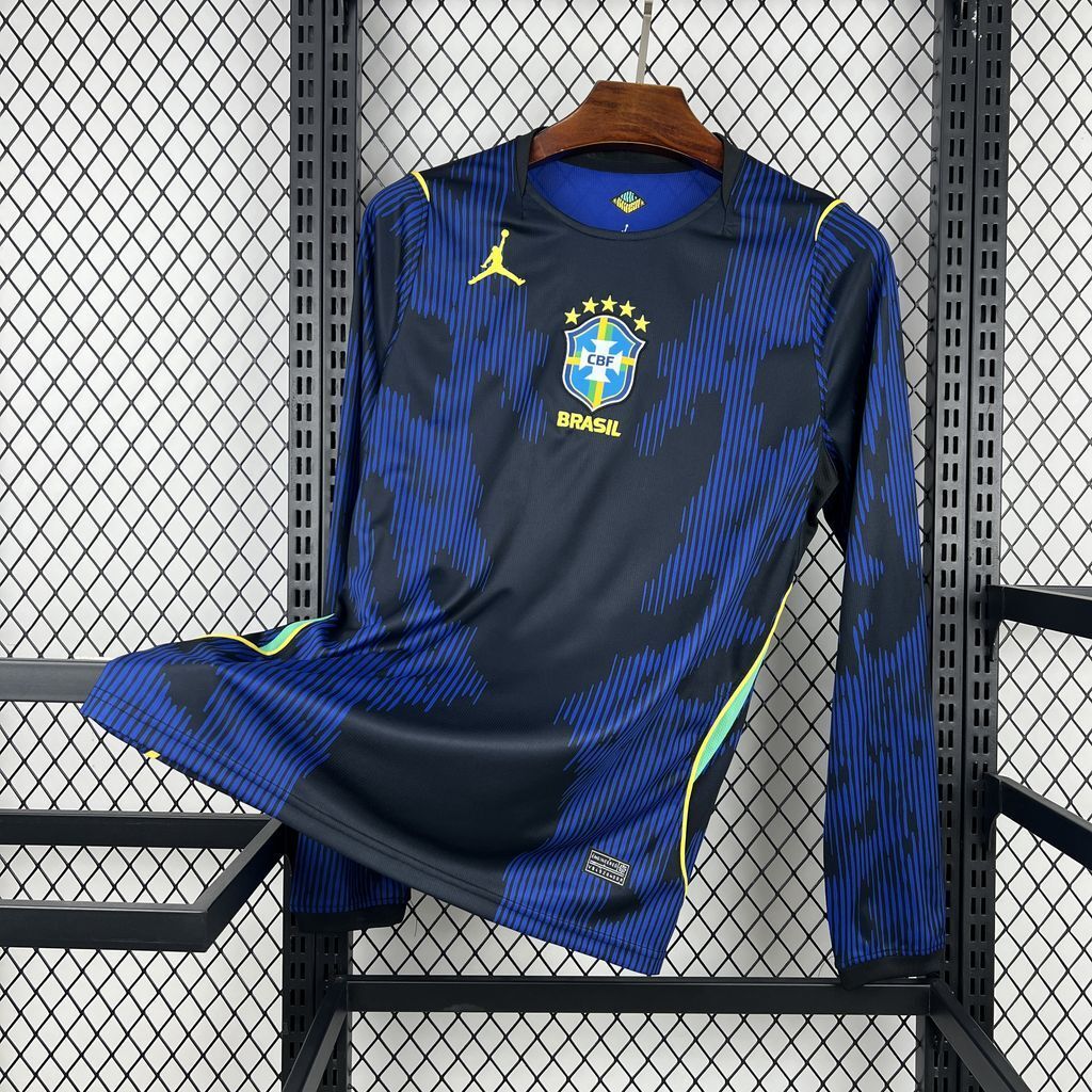 Brazil Soccer Jersey Away Long Sleeve Custom Shirt World Cup 2026