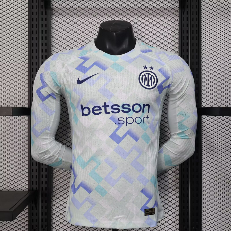 Authentic Soccer Jersey Inter Milan Away Long Sleeve Shirt 2025/26