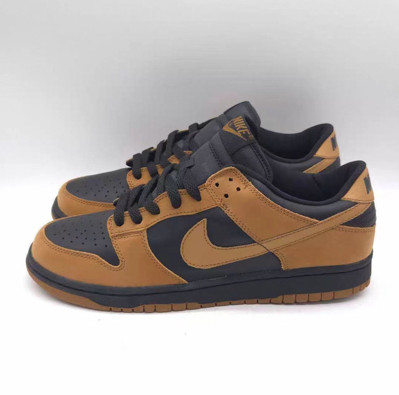 Nike Dunk Low Tan Black Two Tone Gum Outsole