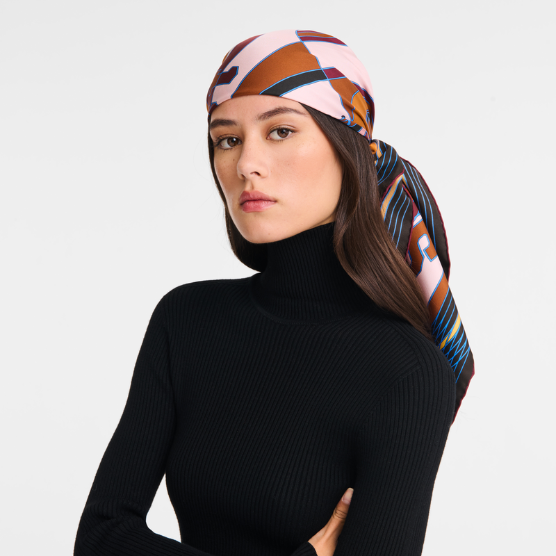 Longchamp League Silk scarf 90