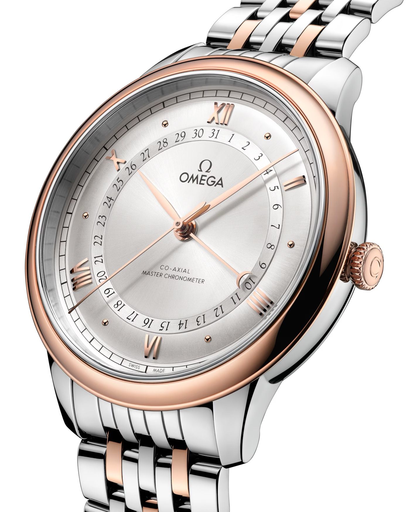 [2026 Mirror Grade]2025 Omega 434.20.42.22.02.001 De Ville Prestige 42mm Steel and Gold on Bracelet