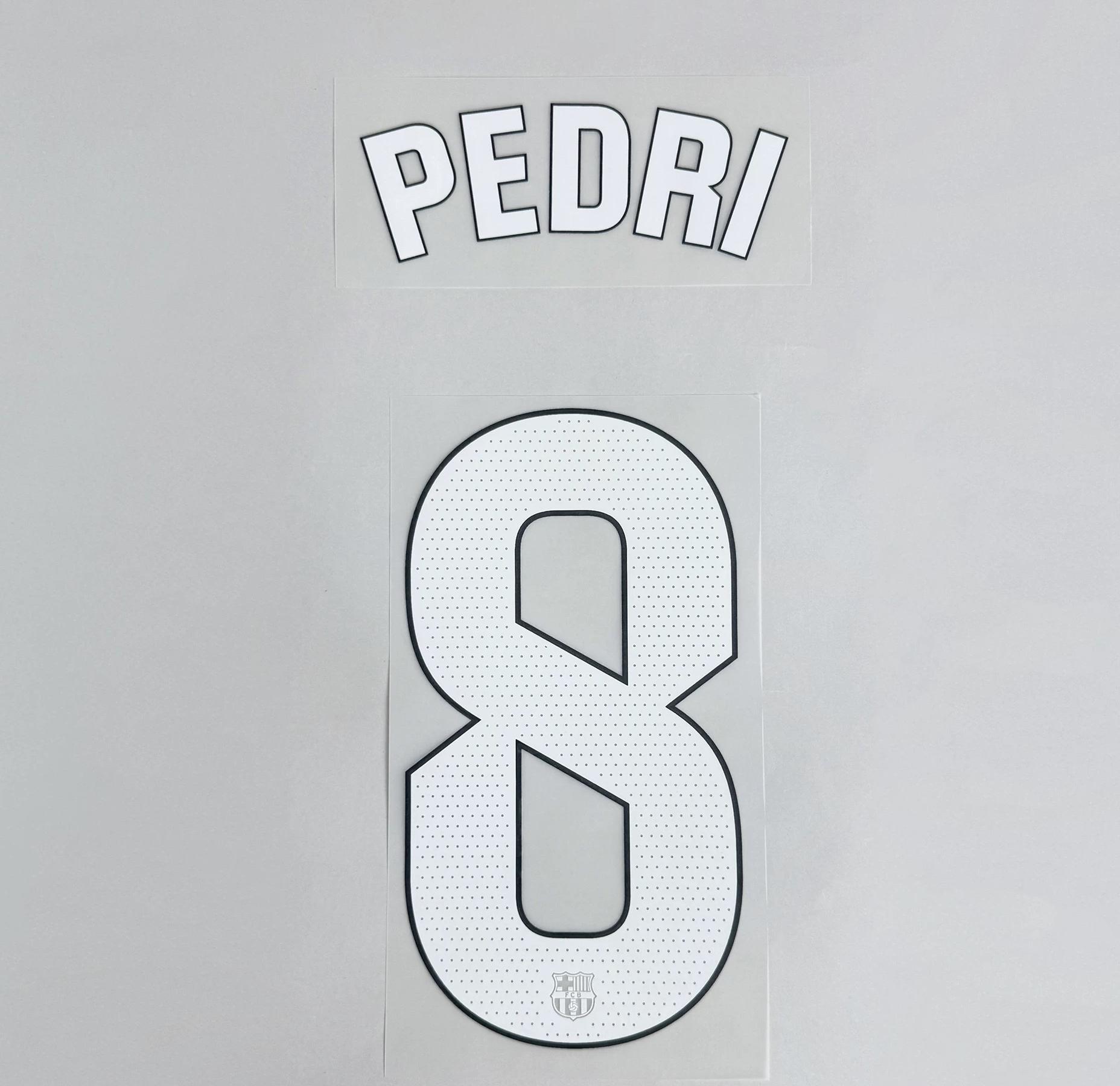 PEDRI #8 FC Barcelona 2025-26 Third Away La Liga Football Soccer Name & Number Set