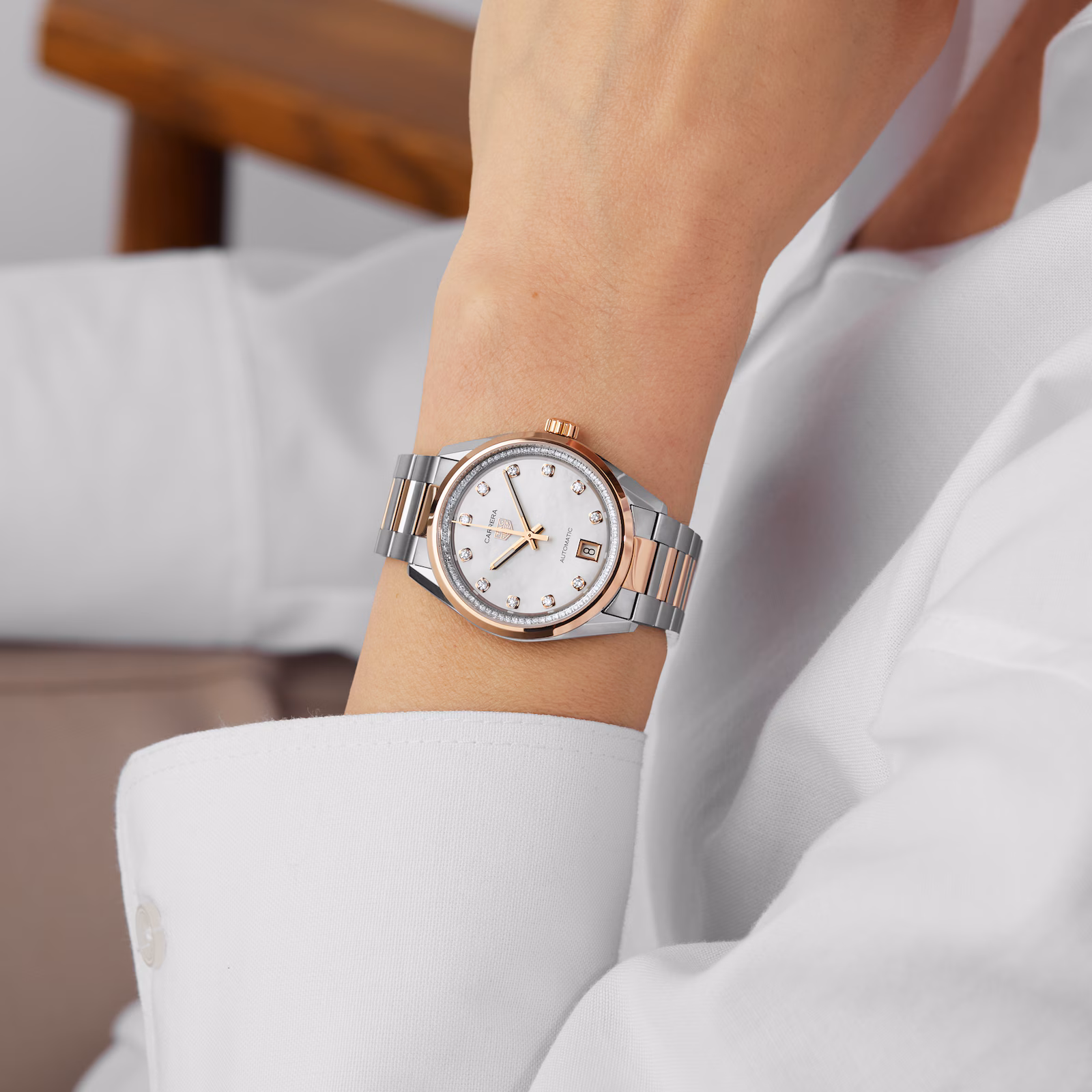 [2026 Mirror Grade]TAG Heuer Carrera Date 36mm Ladies Watch Mother Of Pearl Diamond WBN2351.BD0000