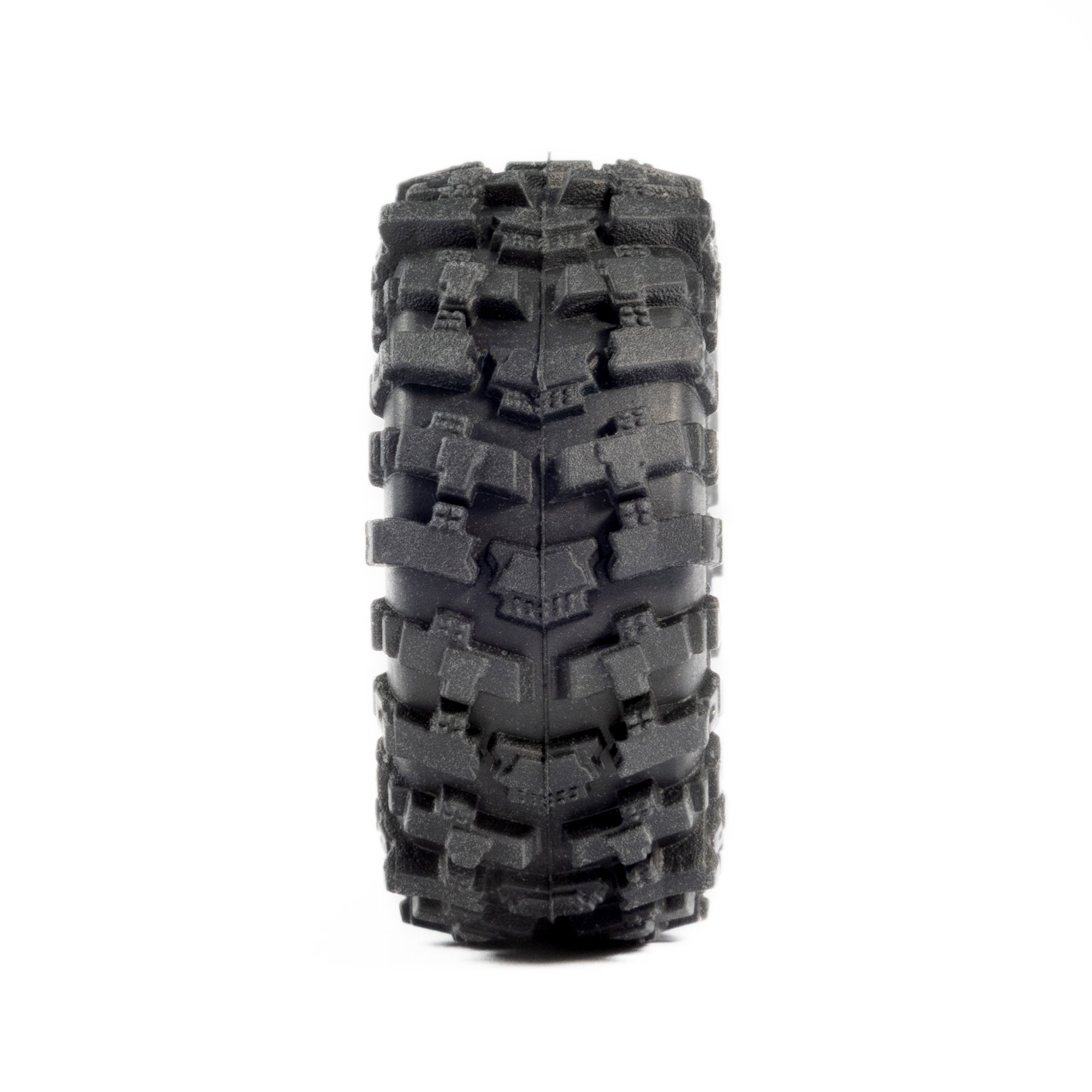 1/30 Baja Pro X Front/Rear Mounted Chrome Beast Tires (4): Axial SCX30