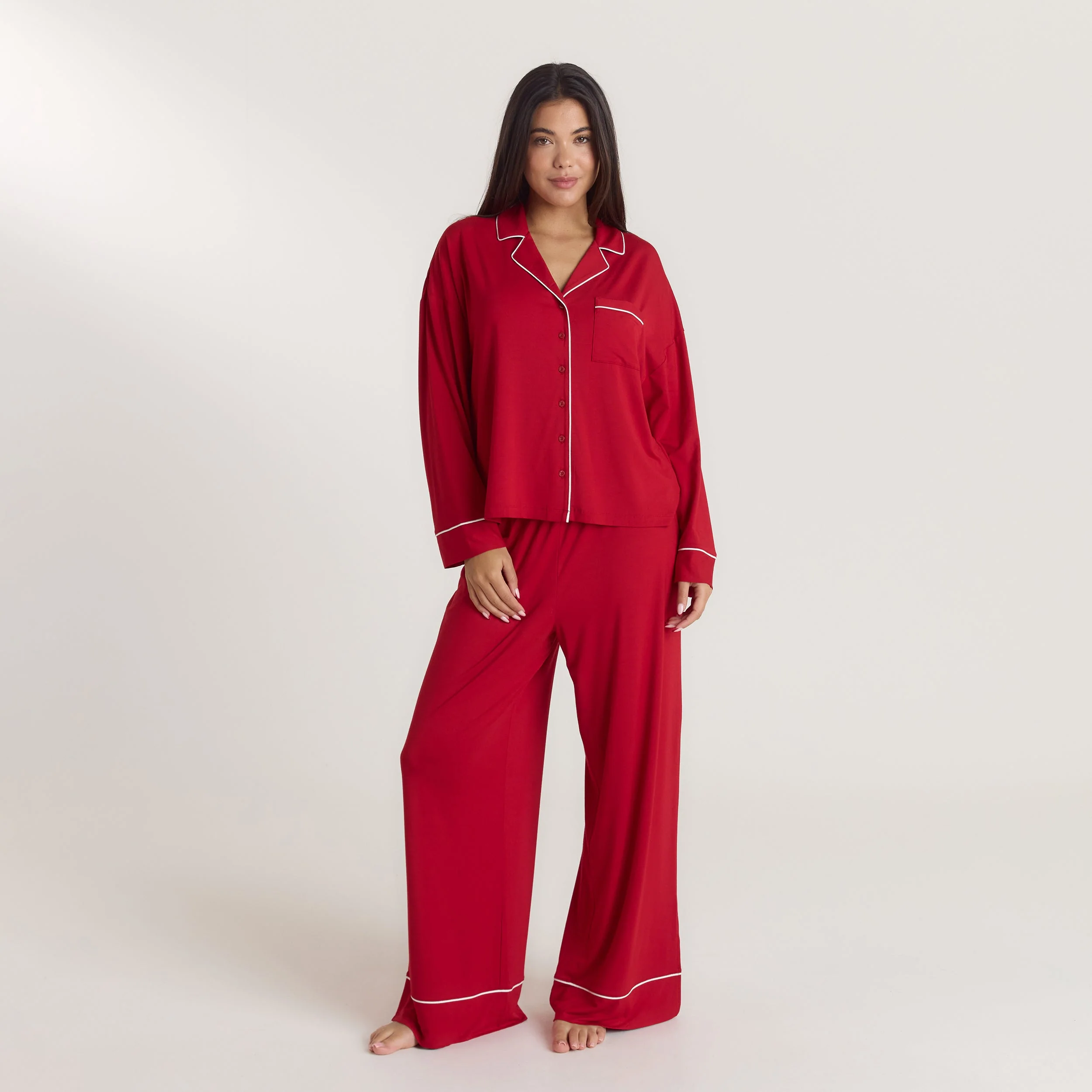 Alpine Dreams Pajama Shirt - Red