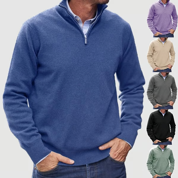 🔥Last Day 49% OFF-Men's Casual Zipper Basic Sweater