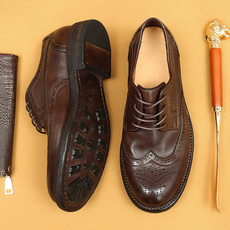 (Ships in 6 days)Handmade Goodyear Men’s Derby Shoes  82803