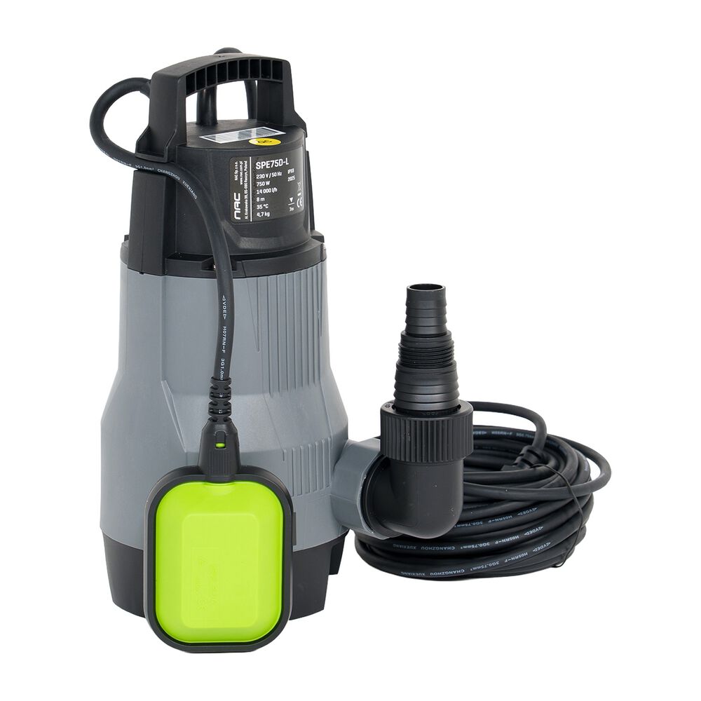 NAC Pompa zatapialna do wody NAC, 750 W, maks. zanurzenie 7 m