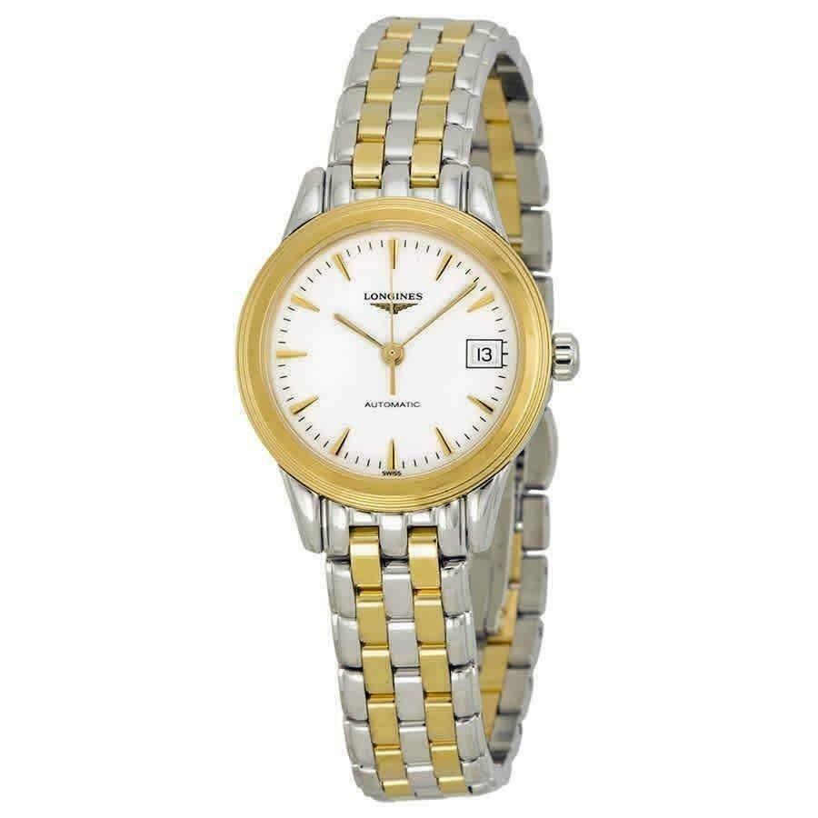 [2026 Mirror Grade]Longines Women's L42743227 Flagship Two-Tone 18kt Gold-Plated and Stainless Steel Watch