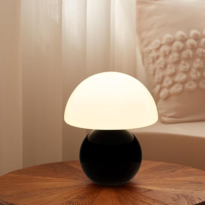 DESIGNLUME Mushroom Lamp Table Lamp for Bedroom