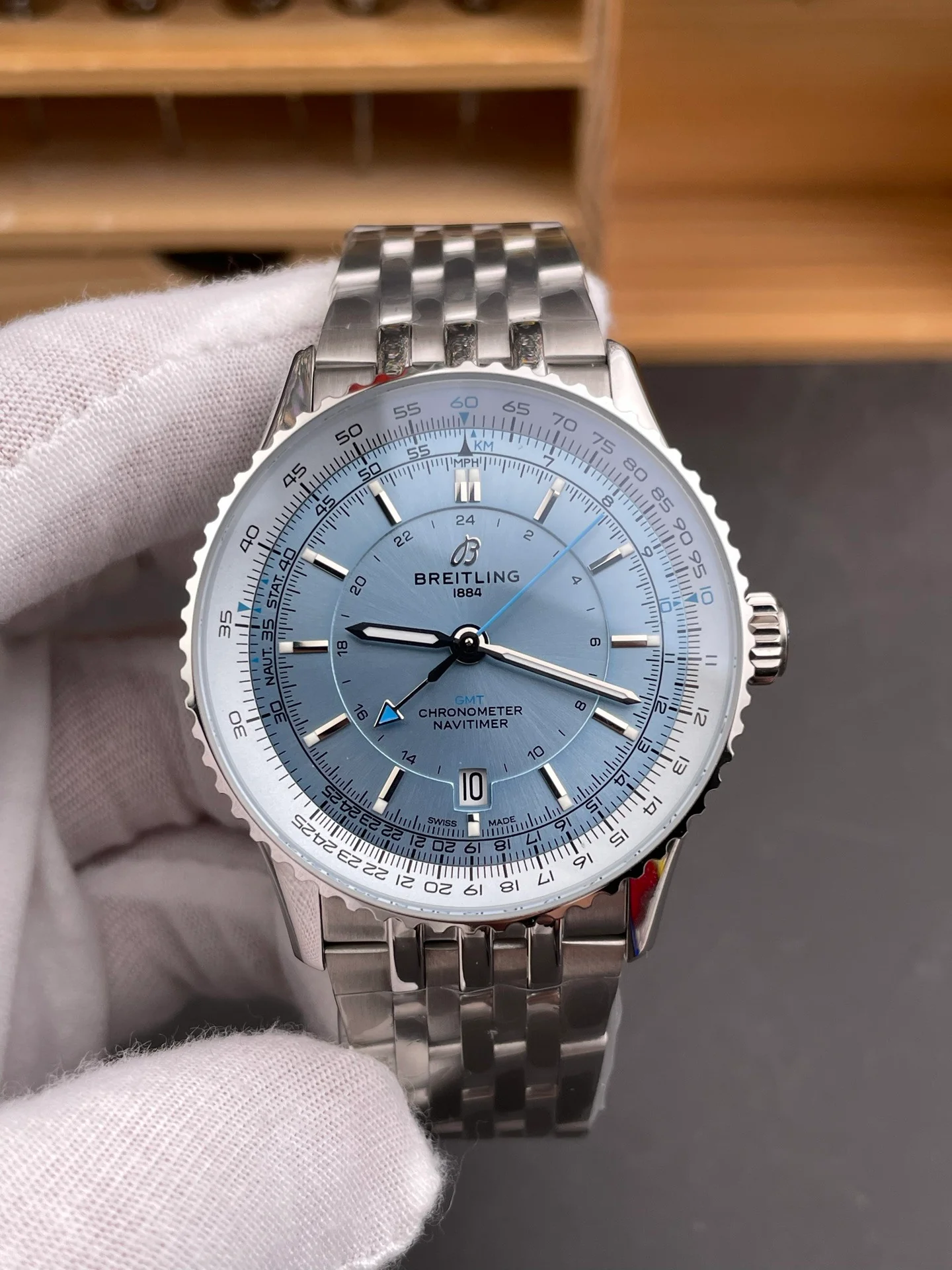 Navitimer GMT Ice Blue Dial