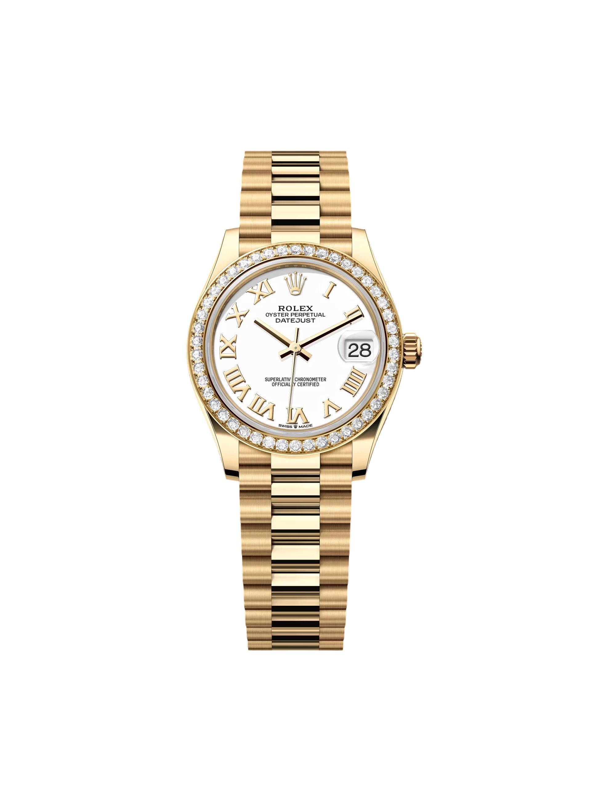 [2026 Mirror Grade]RLX Datejust m278288RBR-0009 White 31mm Dial President Bracelet Watch