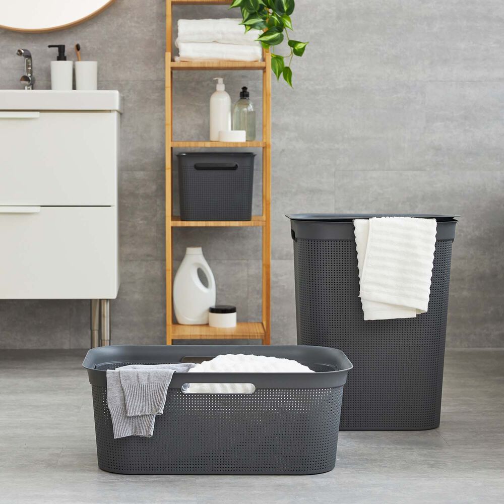 ROTHO Kosz na pranie Brisen Rotho, 50 L, srebrny
