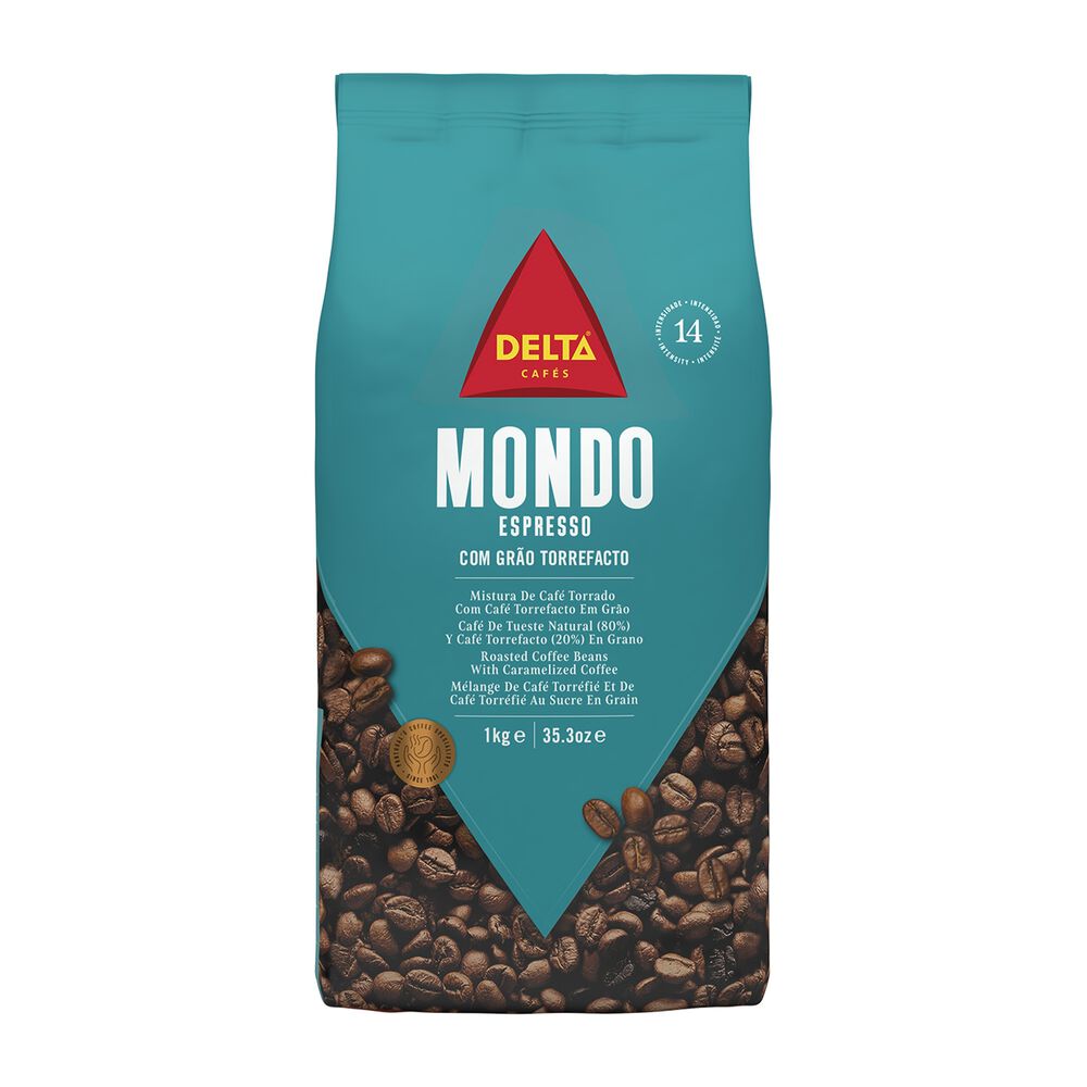 DELTA Kawa ziarnista Delta Mondo Espresso, 1 kg, intensywność 14