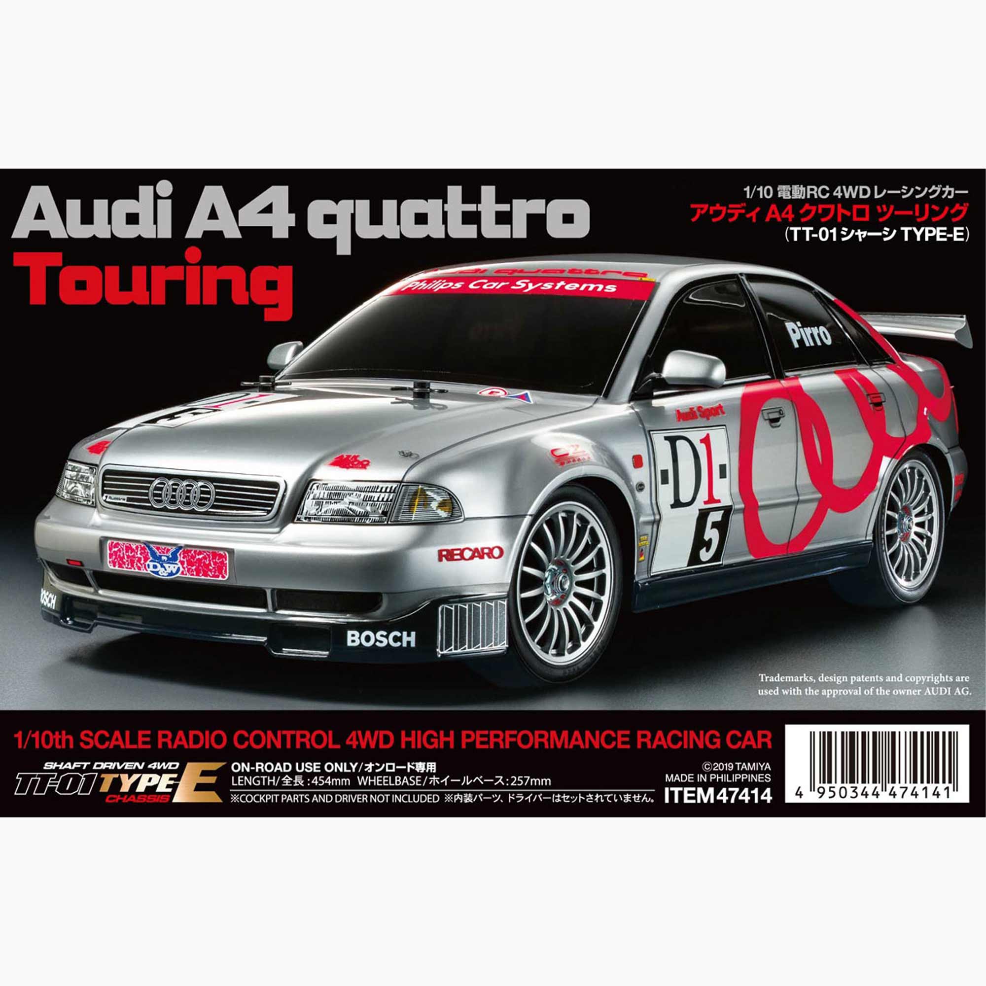 1/10 Audi A4 Quattro Limited Edition TT-01E 4x4 On-Road Touring Kit