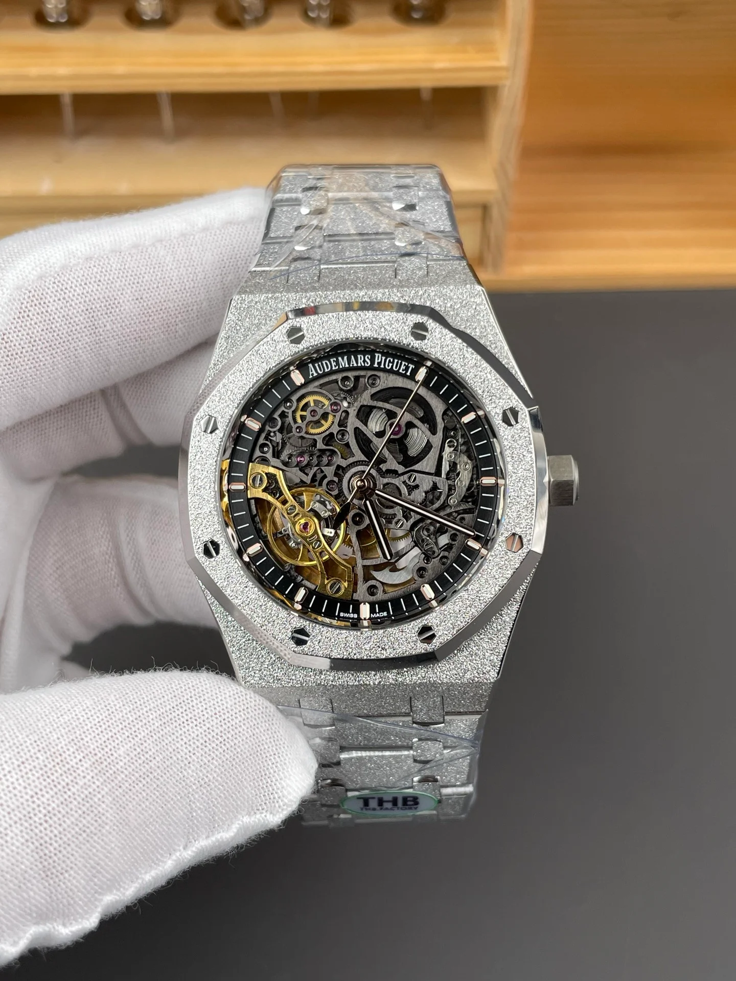 Royal Oak 15407 Frosted White Gold Skeleton