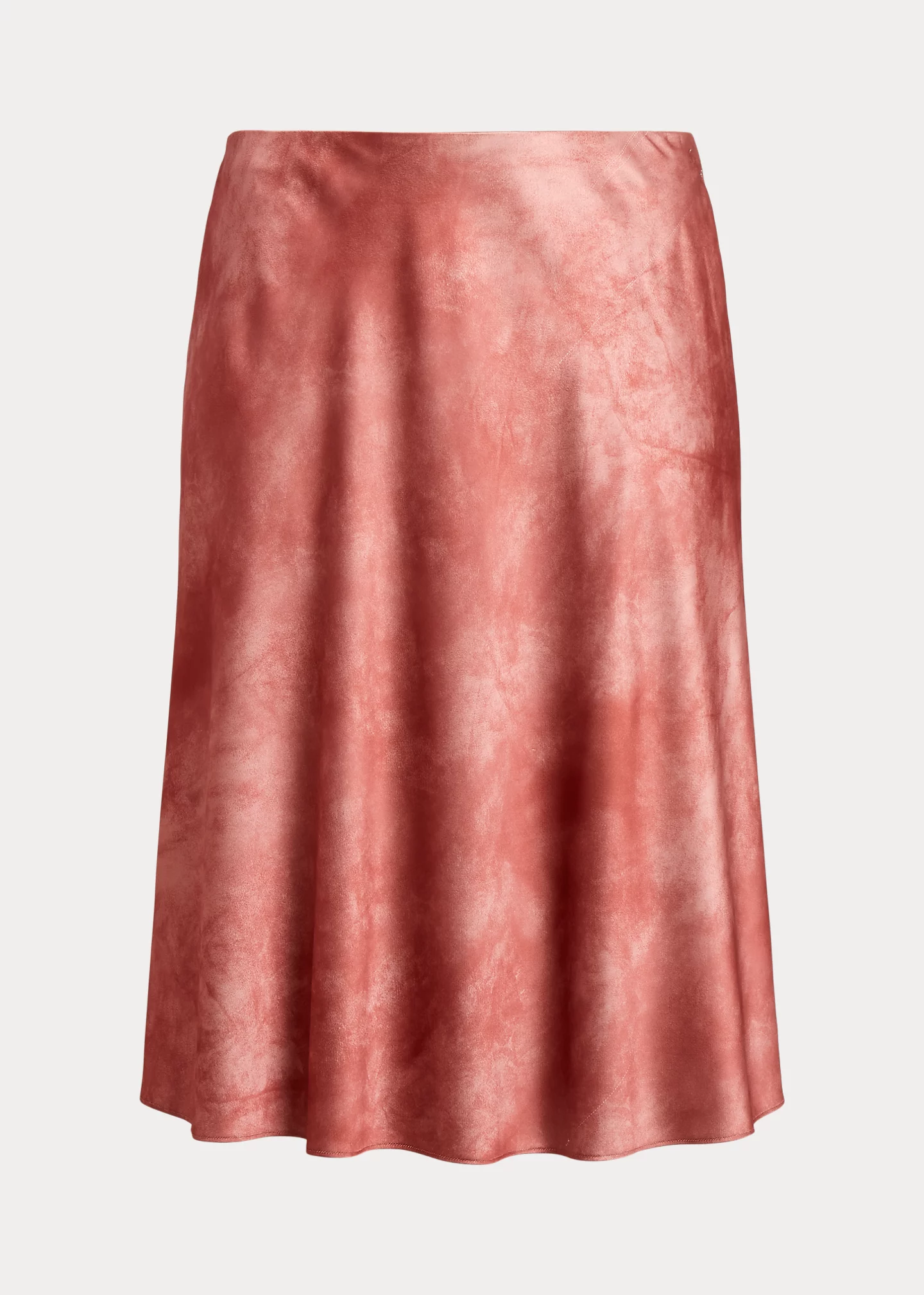 Tie-Dye-Print Satin Skirt