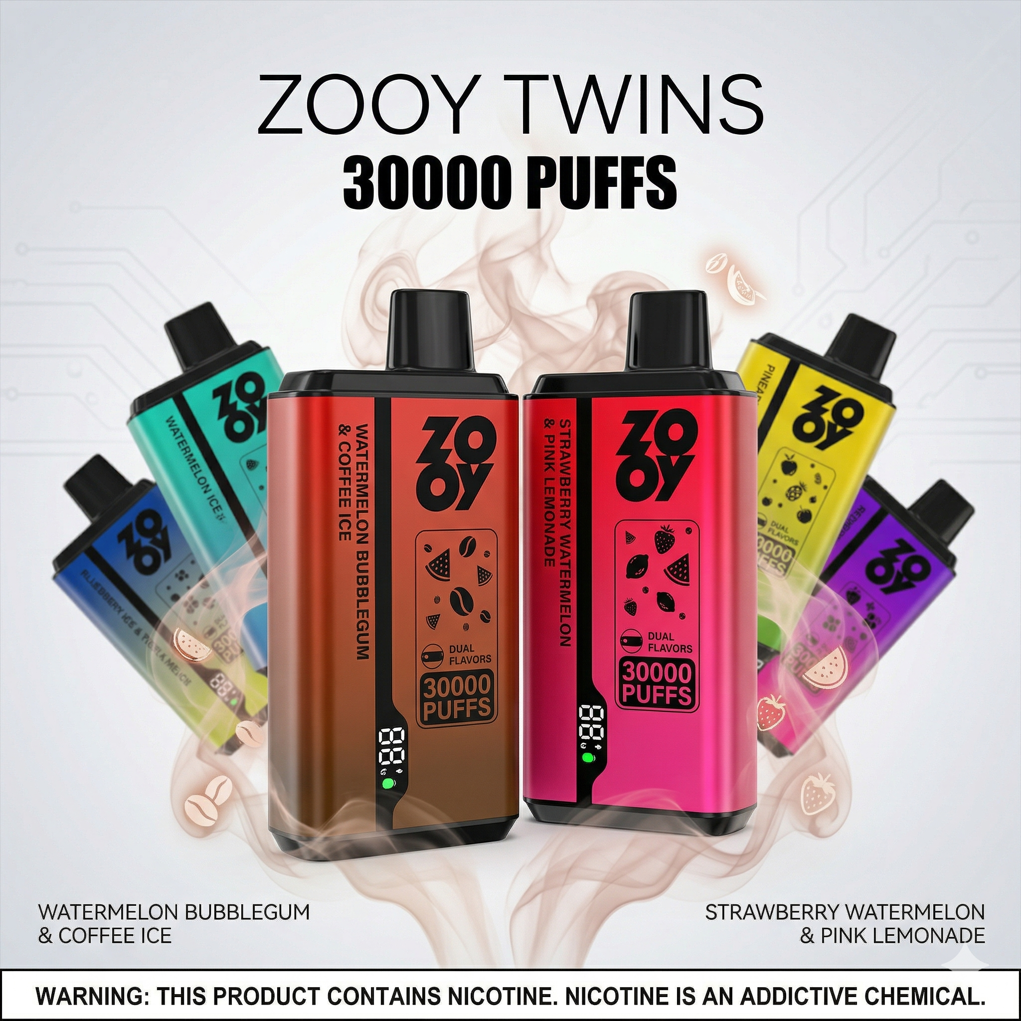 ZOOY Twins 30000 PUFF: Dual Flavor Device with 30,000 Puffs of Pure Satisfaction