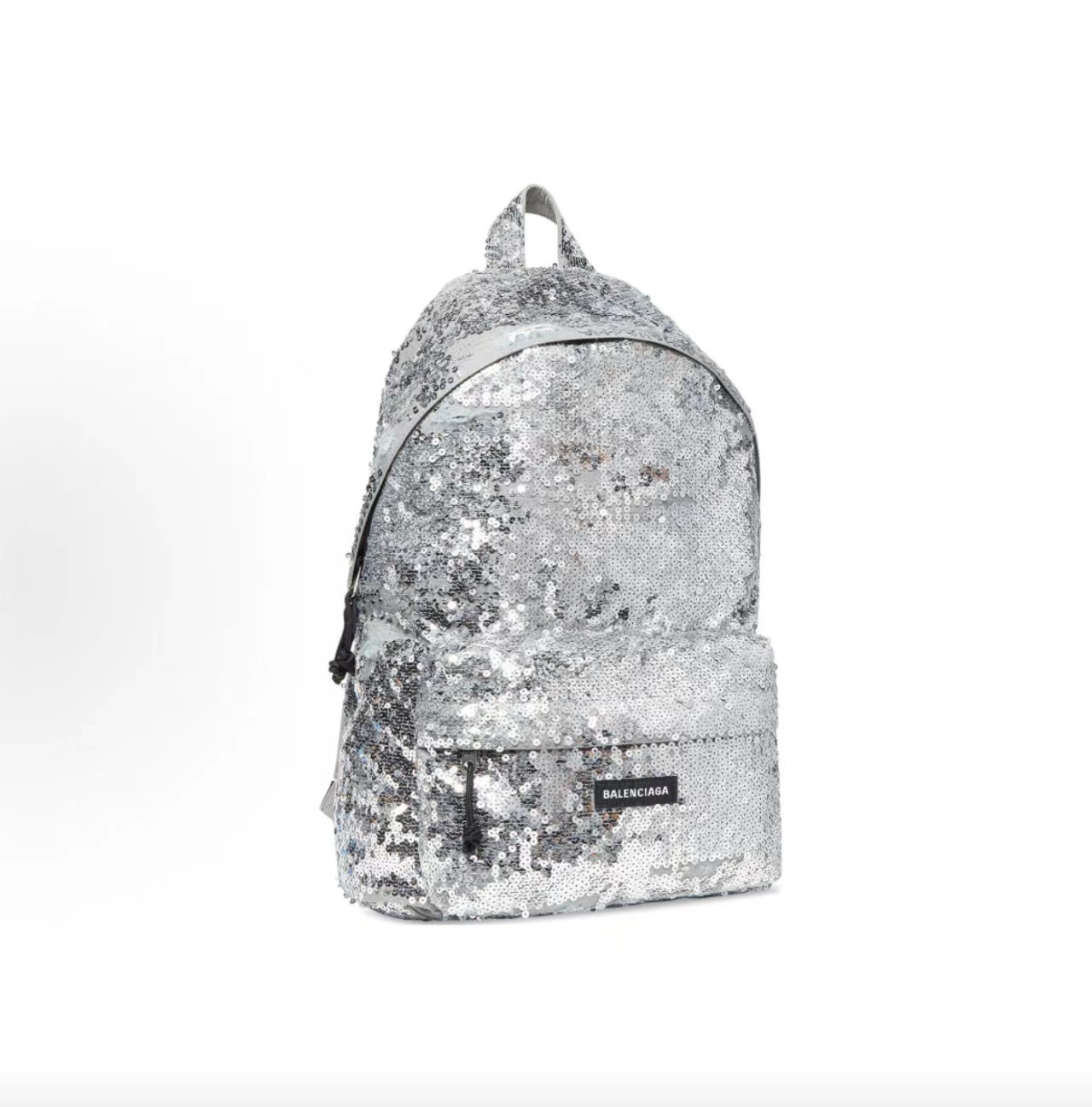 Balenciaga Explorer Sequin Backpack Silver