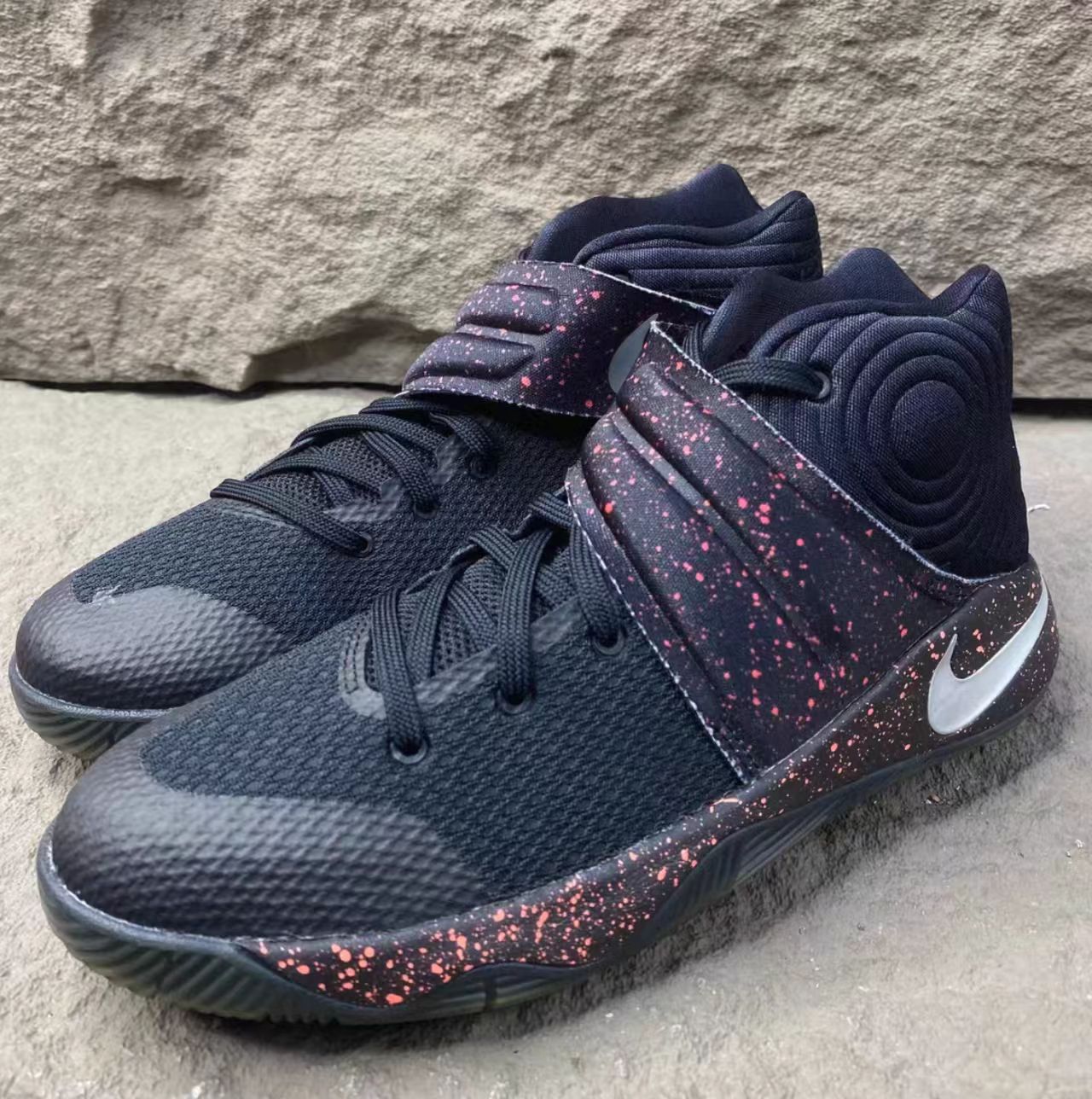 Nike Kyrie 2 Black Bright Crimson Speckle