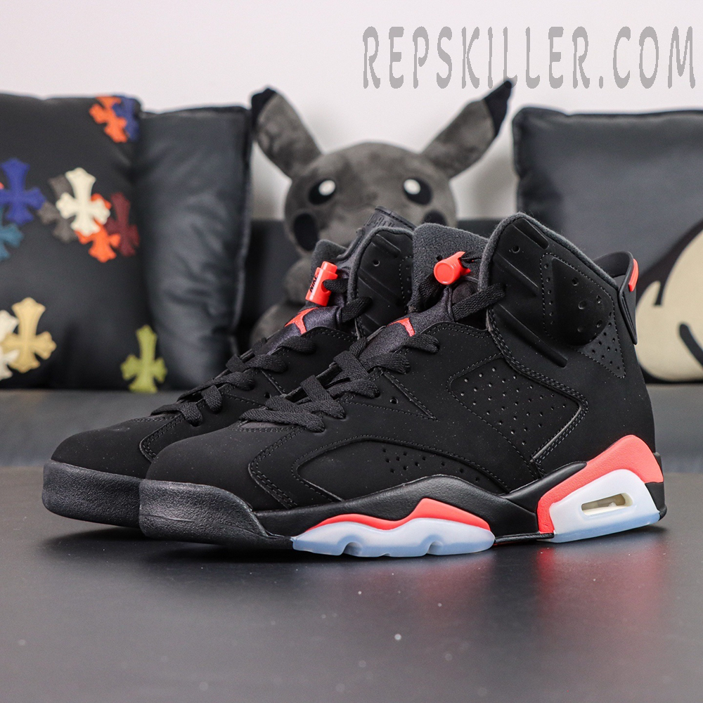Jordan 6 “Reverse Infrared” Black / Light Crimson 2026