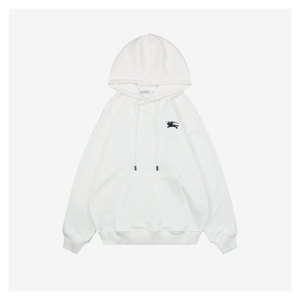 BBry Equestrian Knight Embossed Logo Hoodie (Black/White)