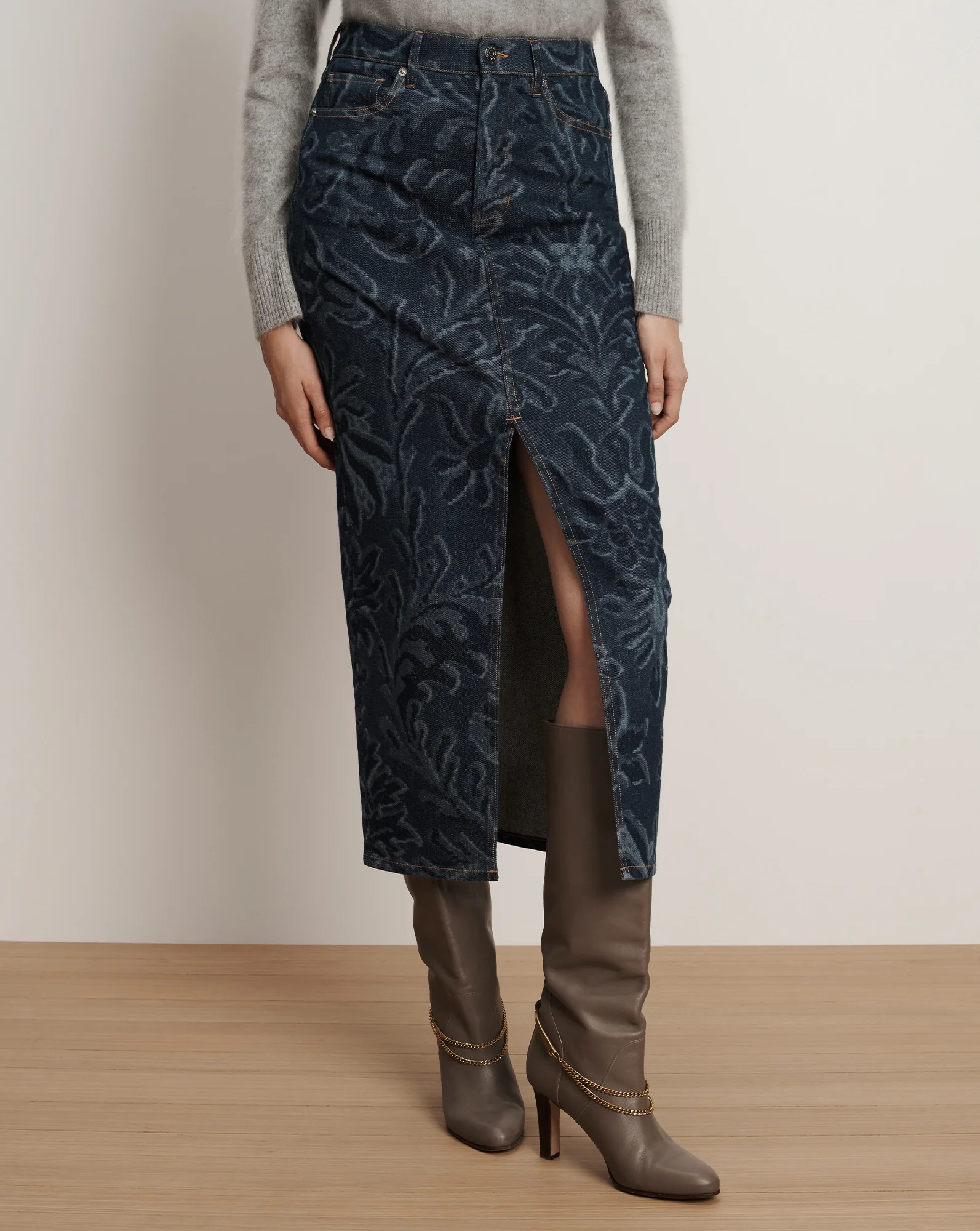 Devorah Denim Maxi Skirt