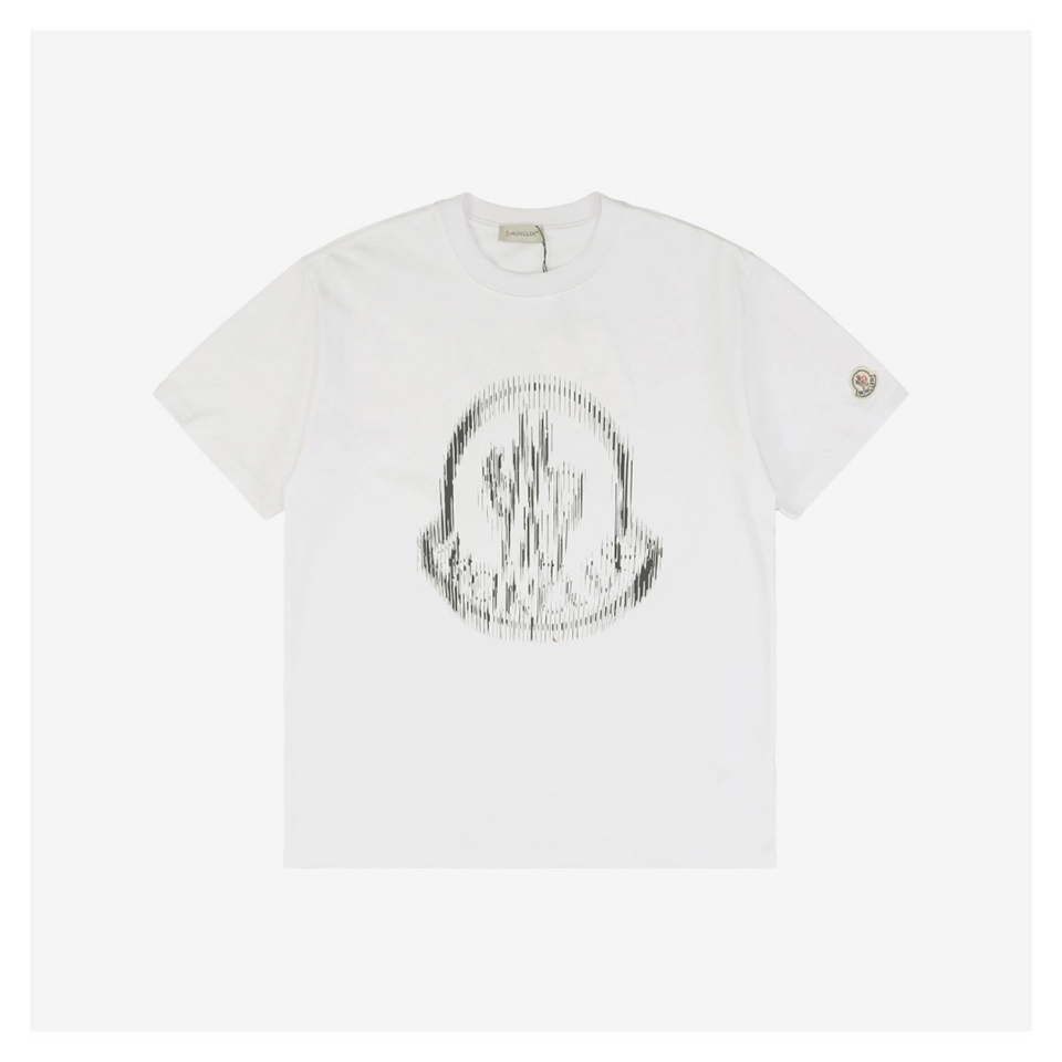 Mxxcler Vertical MK Large Logo Print T-Shirt (Black/White)